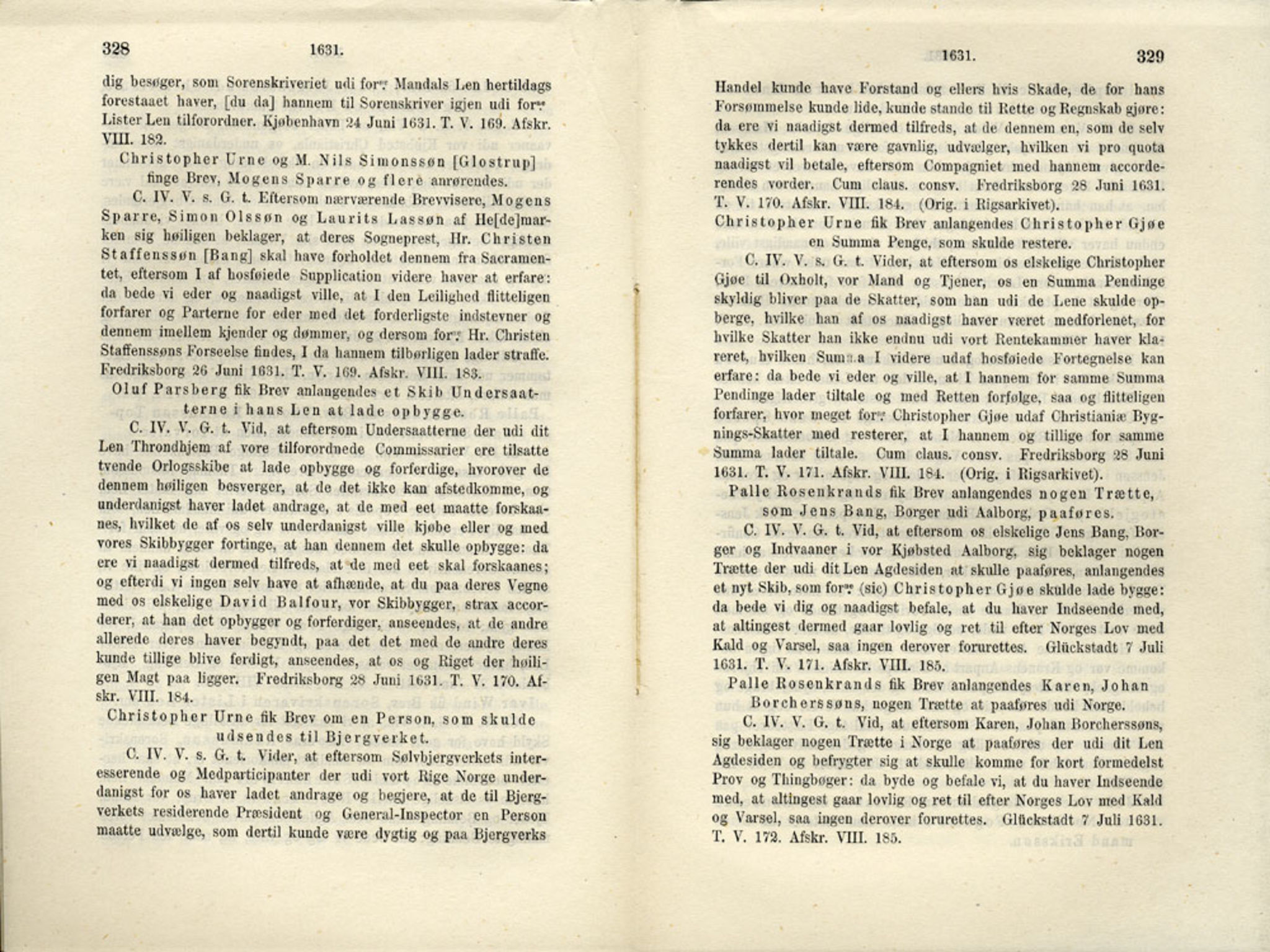 Publikasjoner utgitt av Det Norske Historiske Kildeskriftfond, PUBL/-/-/-: Norske Rigs-Registranter, bind 6, 1628-1634, s. 328-329