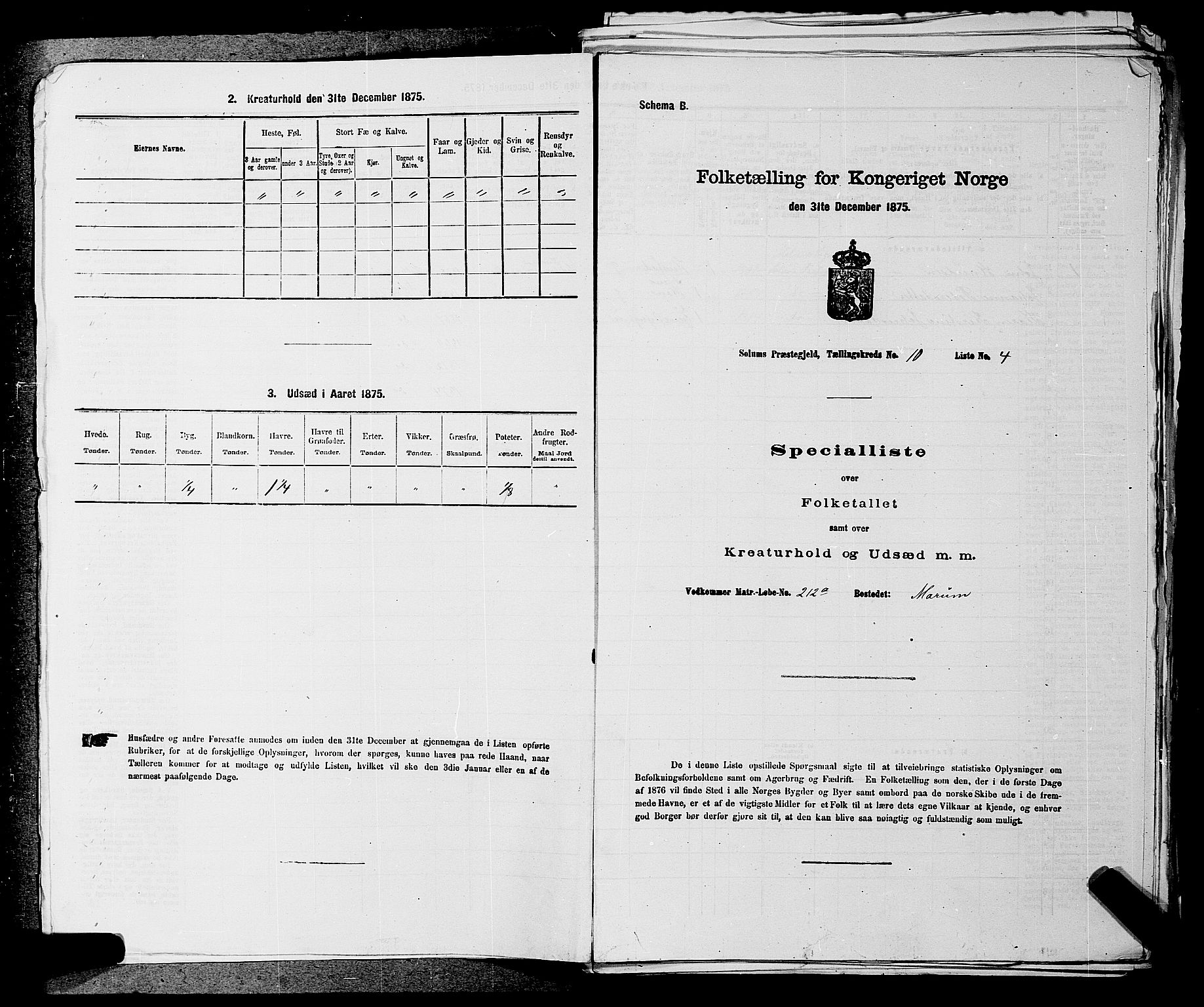 SAKO, Folketelling 1875 for 0818P Solum prestegjeld, 1875, s. 1470