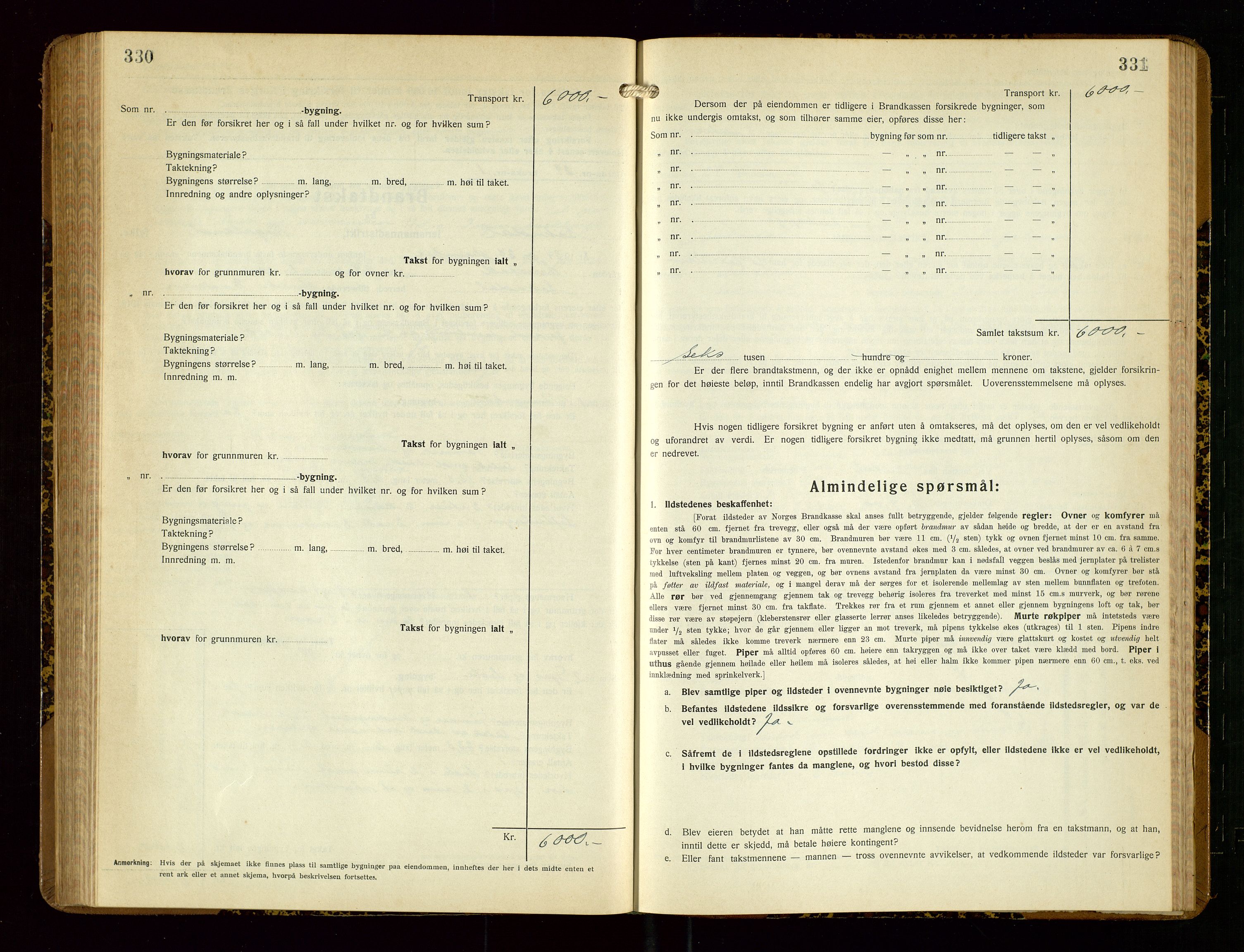 Sokndal lensmannskontor, AV/SAST-A-100417/Gob/L0007: "Brandtakst-Protokoll", 1930-1936, s. 330-331