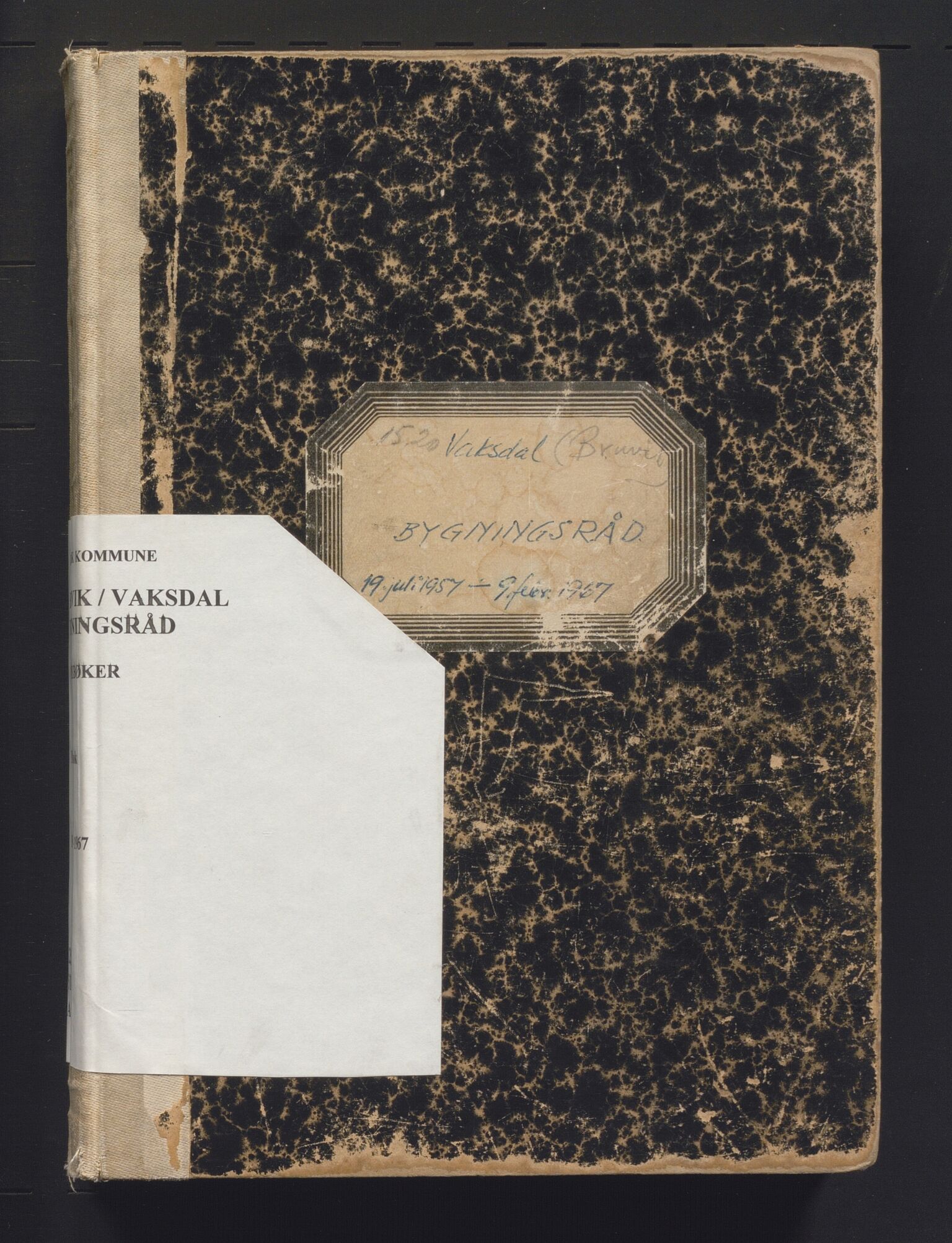 Bruvik kommune. Bruvik og Vaksdal bygningsråd, IKAH/1251a-511/A/Aa/L0001: Møtebok for Bruvik og Vaksdal bygningsråd, 1957-1967