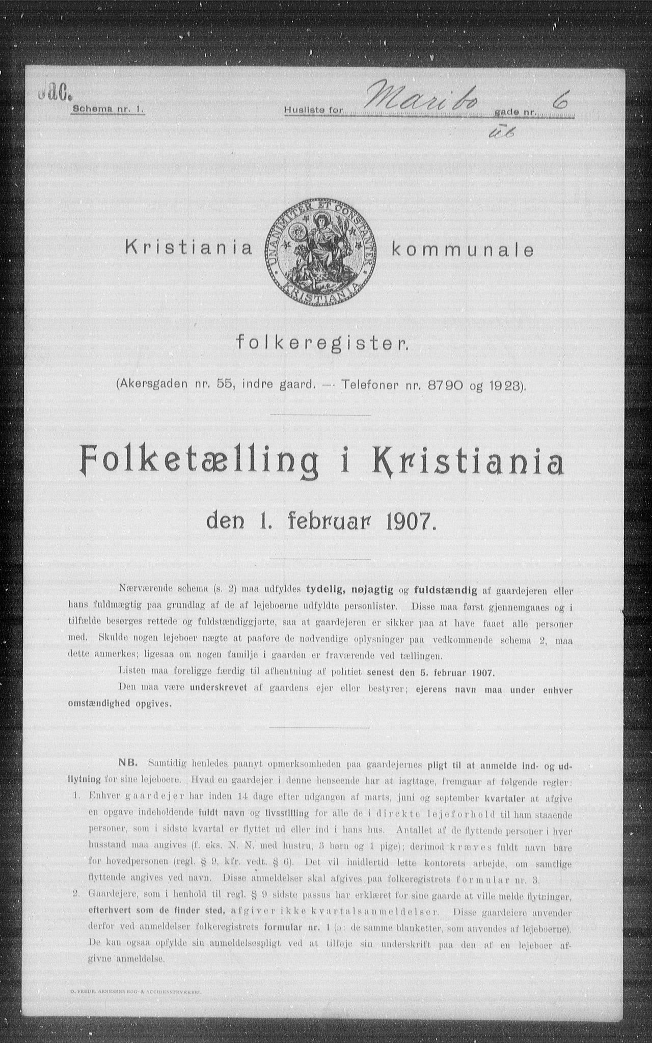 OBA, Kommunal folketelling 1.2.1907 for Kristiania kjøpstad, 1907, s. 30802