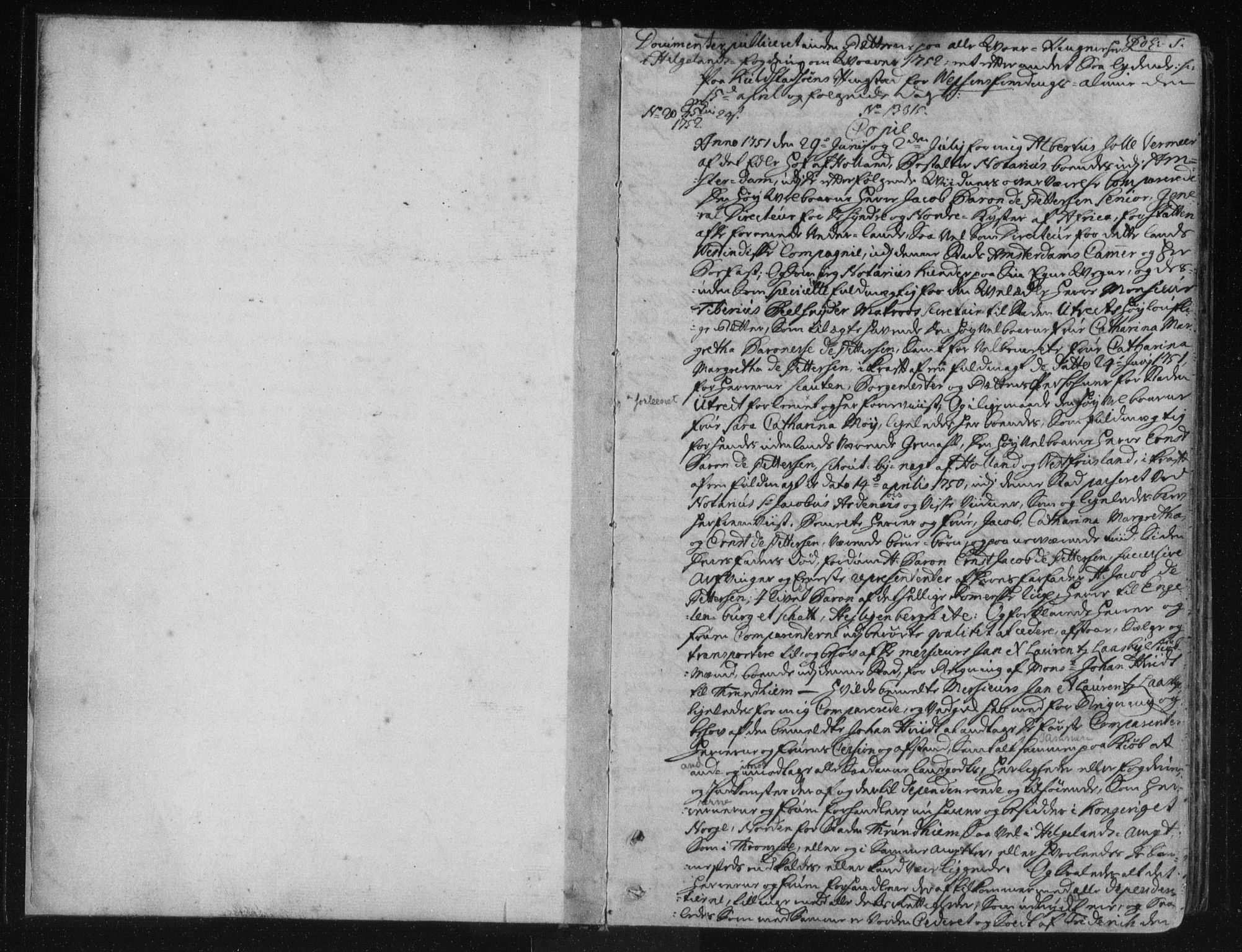 Helgeland sorenskriveri, SAT/A-0004/2/2C/L0003: Pantebok nr. 2, 1751-1783, s. 1