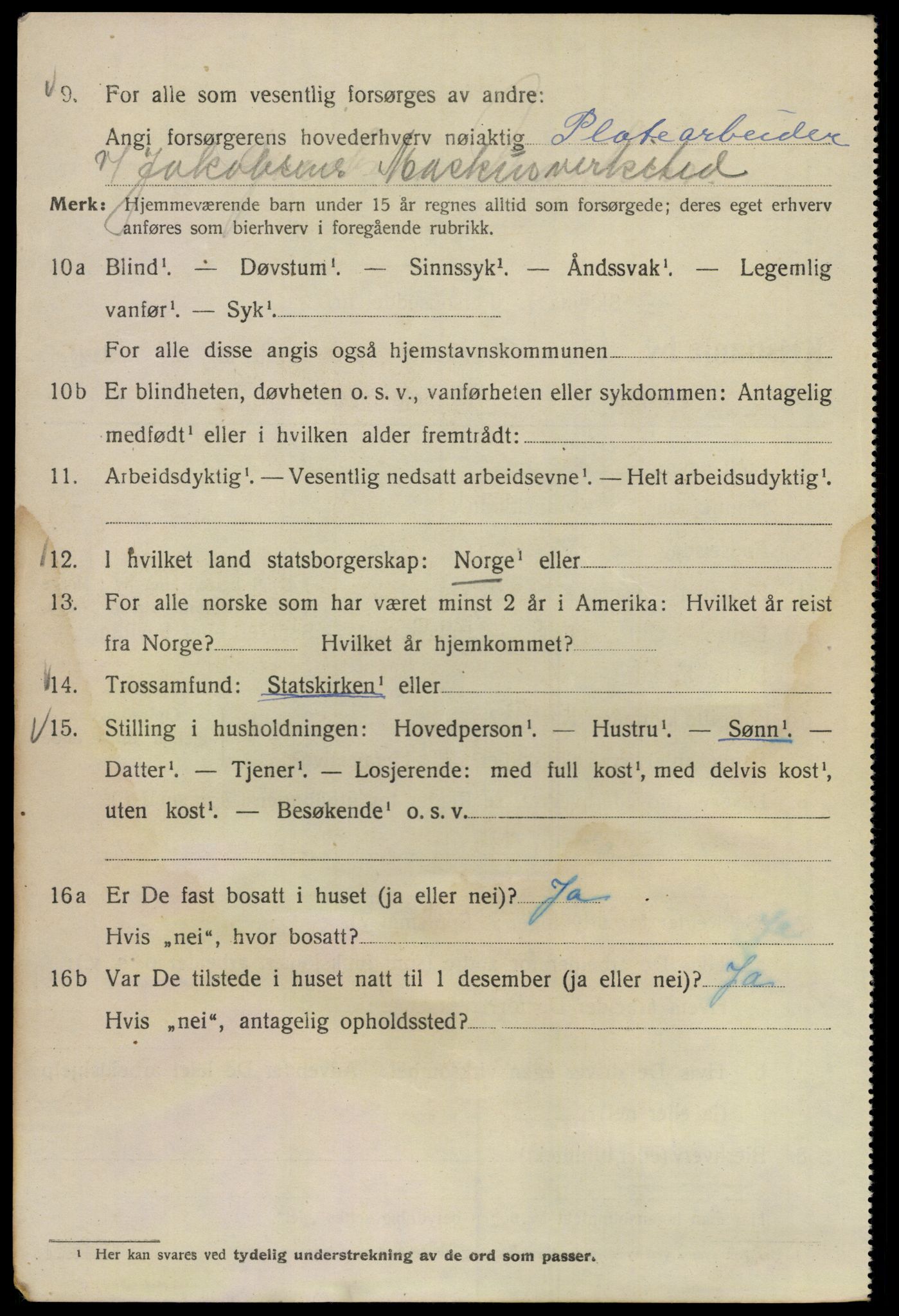 SAO, Folketelling 1920 for 0301 Kristiania kjøpstad, 1920, s. 458492