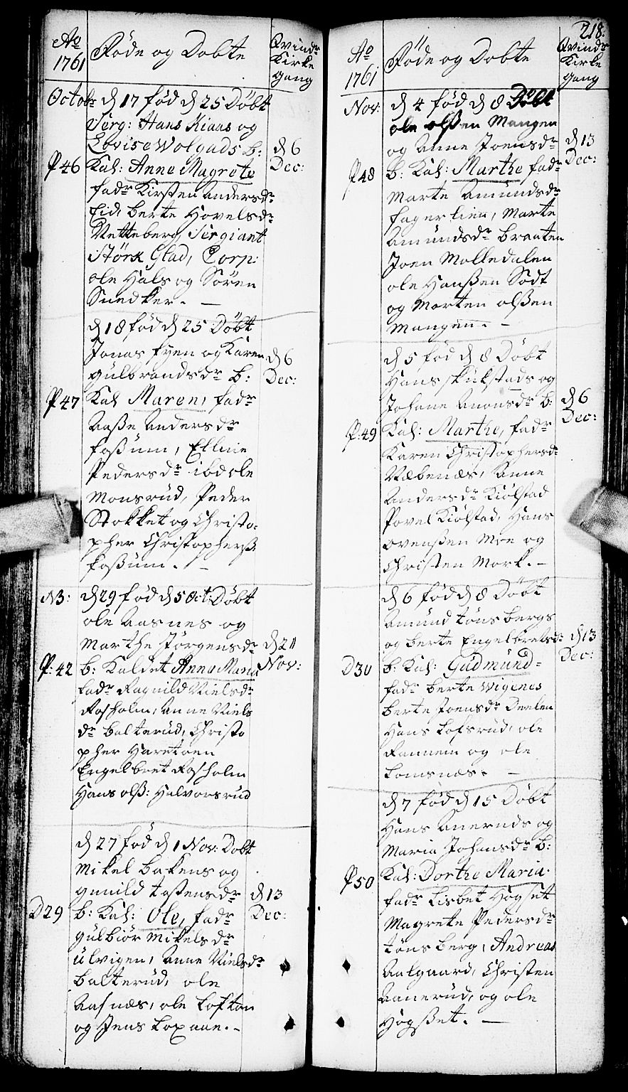 Aurskog prestekontor Kirkebøker, SAO/A-10304a/F/Fa/L0002: Ministerialbok nr. I 2, 1735-1766, s. 218