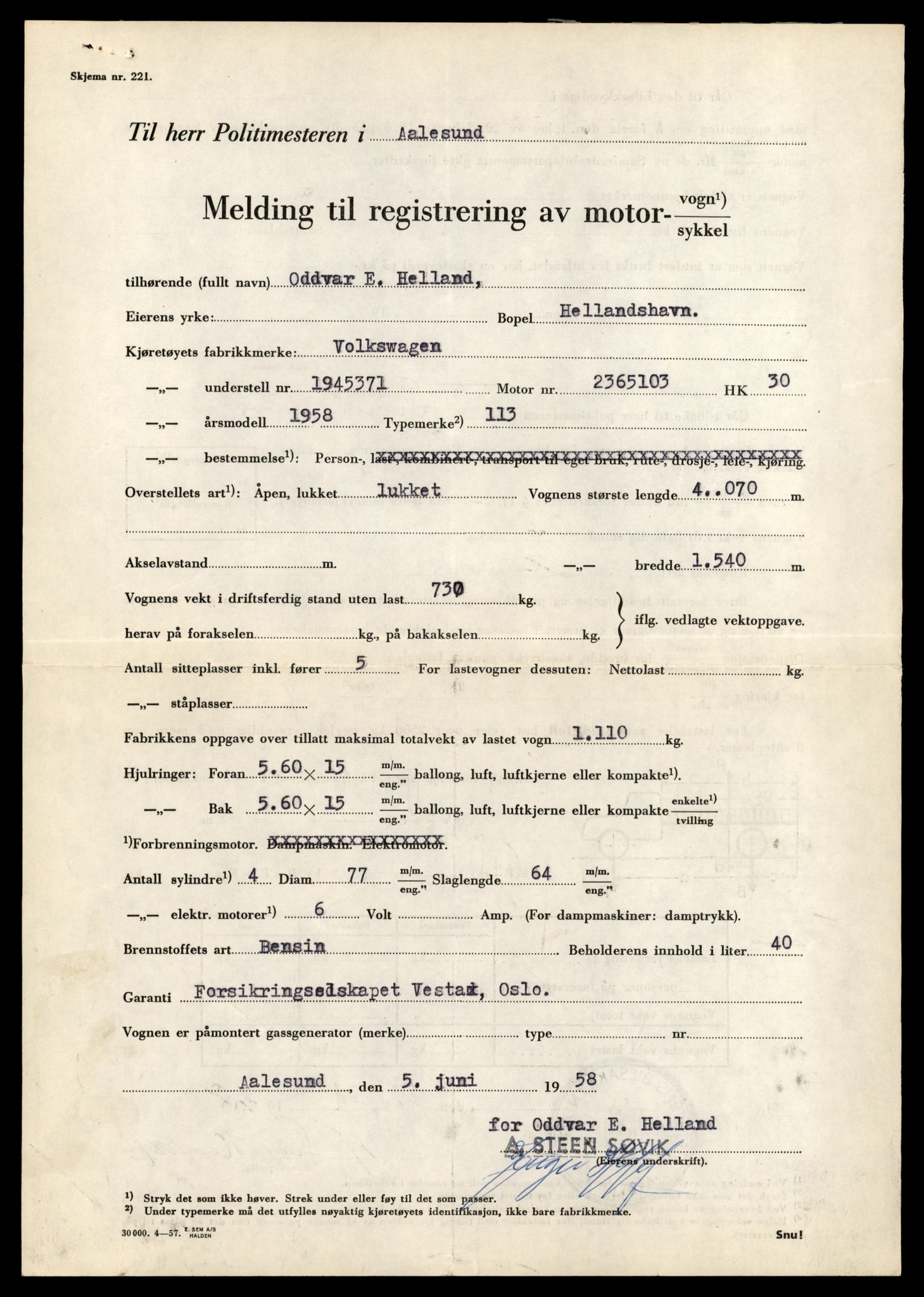 Møre og Romsdal vegkontor - Ålesund trafikkstasjon, AV/SAT-A-4099/F/Fe/L0042: Registreringskort for kjøretøy T 13906 - T 14079, 1927-1998, s. 2261