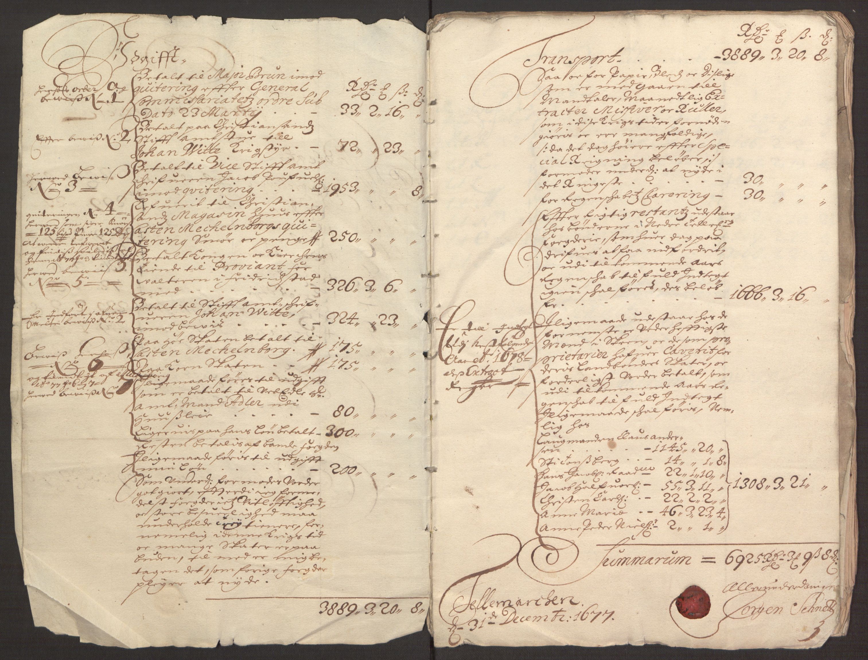 Rentekammeret inntil 1814, Reviderte regnskaper, Fogderegnskap, AV/RA-EA-4092/R35/L2068: Fogderegnskap Øvre og Nedre Telemark, 1677, s. 5