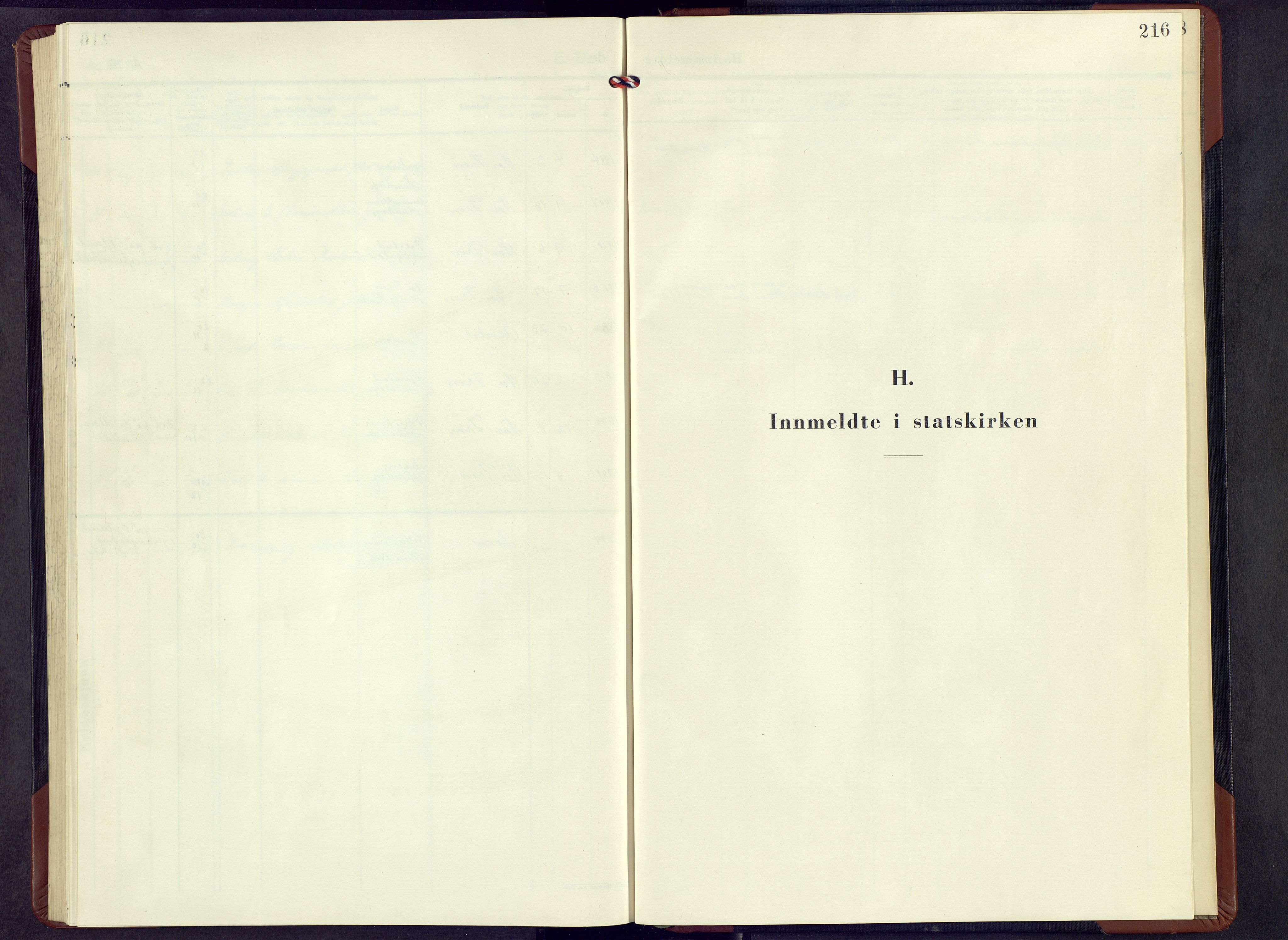 Sør-Fron prestekontor, SAH/PREST-010/H/Ha/Hab/L0007: Klokkerbok nr. 7, 1949-1962, s. 216