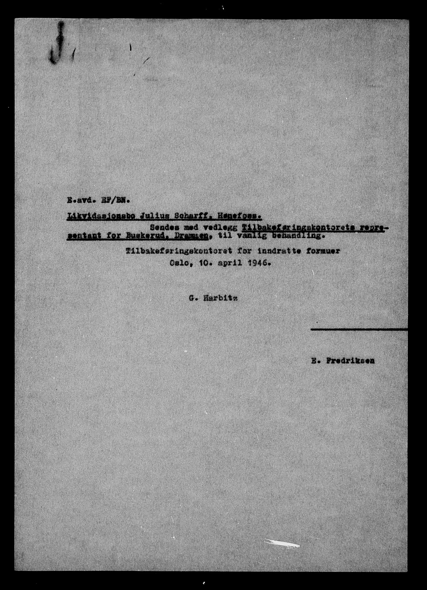 Justisdepartementet, Tilbakeføringskontoret for inndratte formuer, AV/RA-S-1564/H/Hc/Hcd/L1005: --, 1945-1947, s. 588