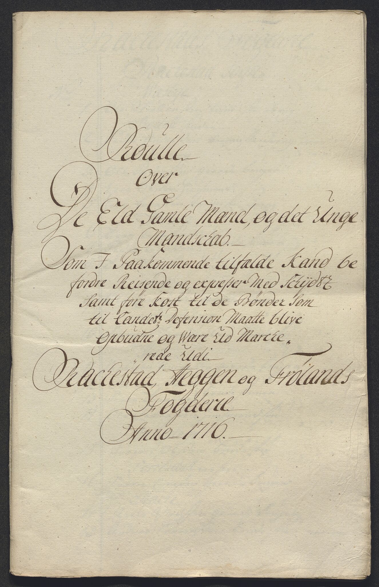 Kristiania stiftamt, AV/SAO-A-10386/E/Ed/Ede/L0005: Fogder, 1716, s. 29