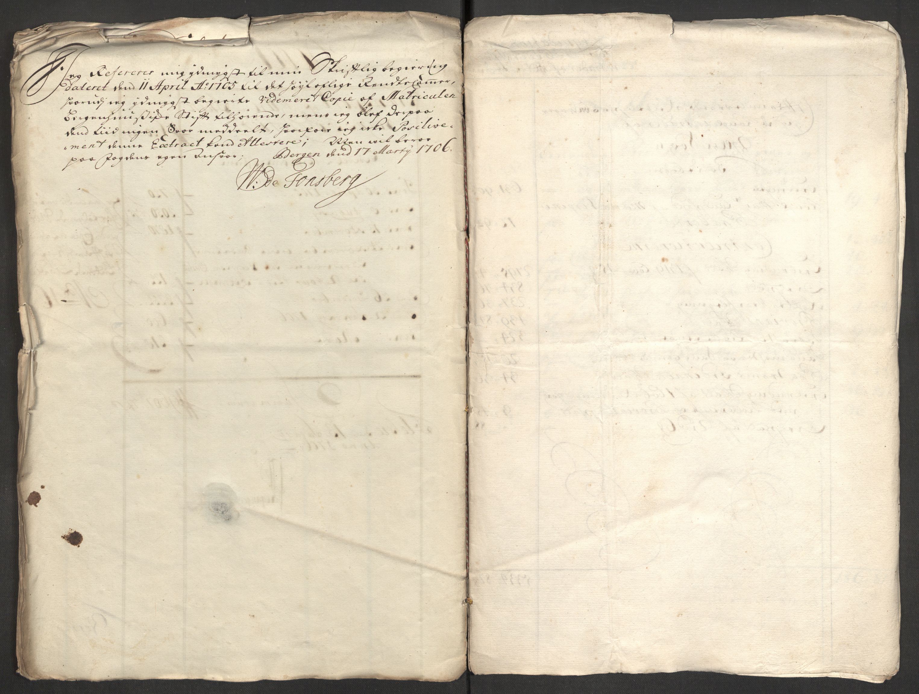 Rentekammeret inntil 1814, Reviderte regnskaper, Fogderegnskap, AV/RA-EA-4092/R52/L3314: Fogderegnskap Sogn, 1705-1707, s. 12