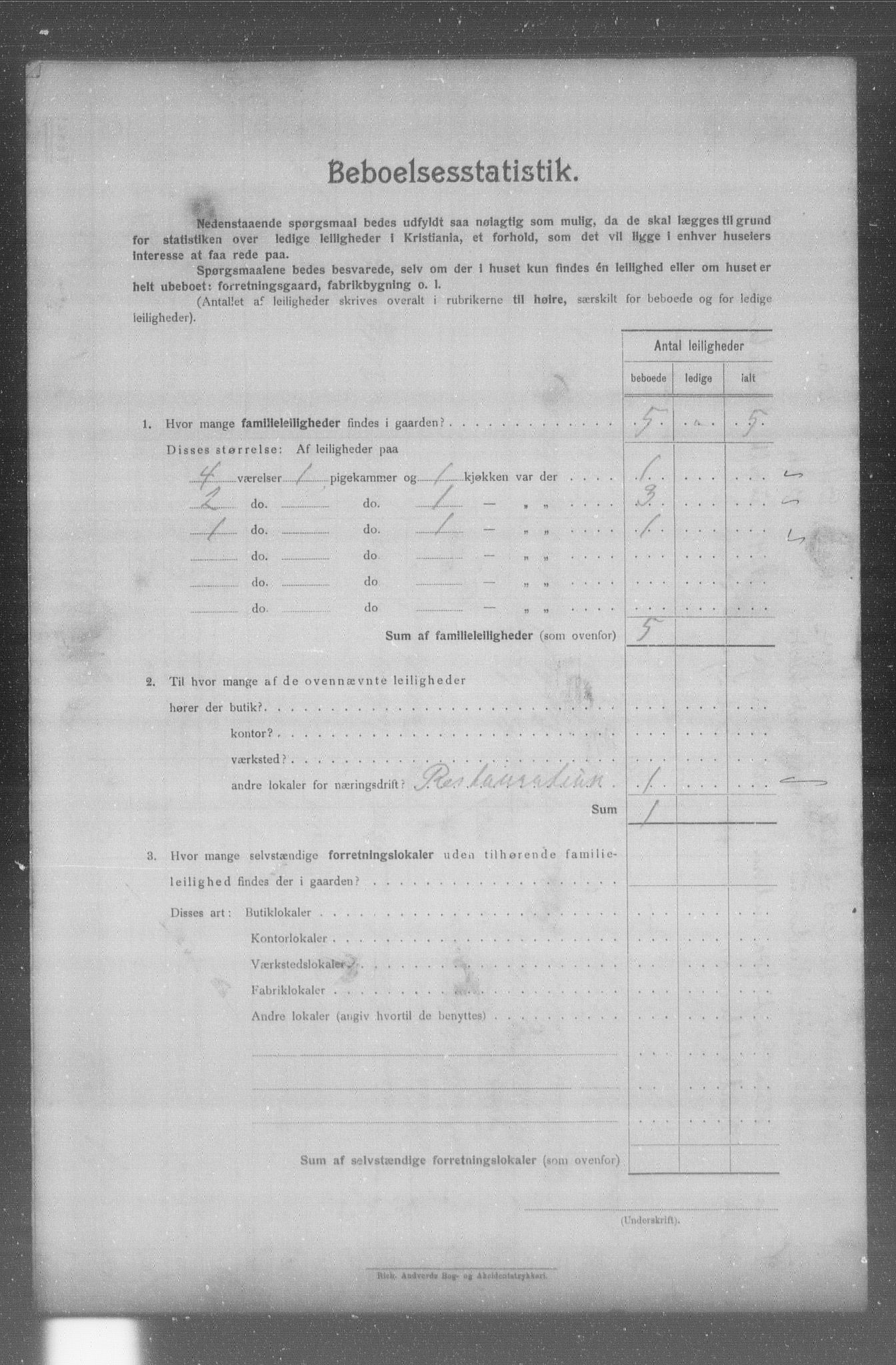 OBA, Kommunal folketelling 31.12.1904 for Kristiania kjøpstad, 1904, s. 14454