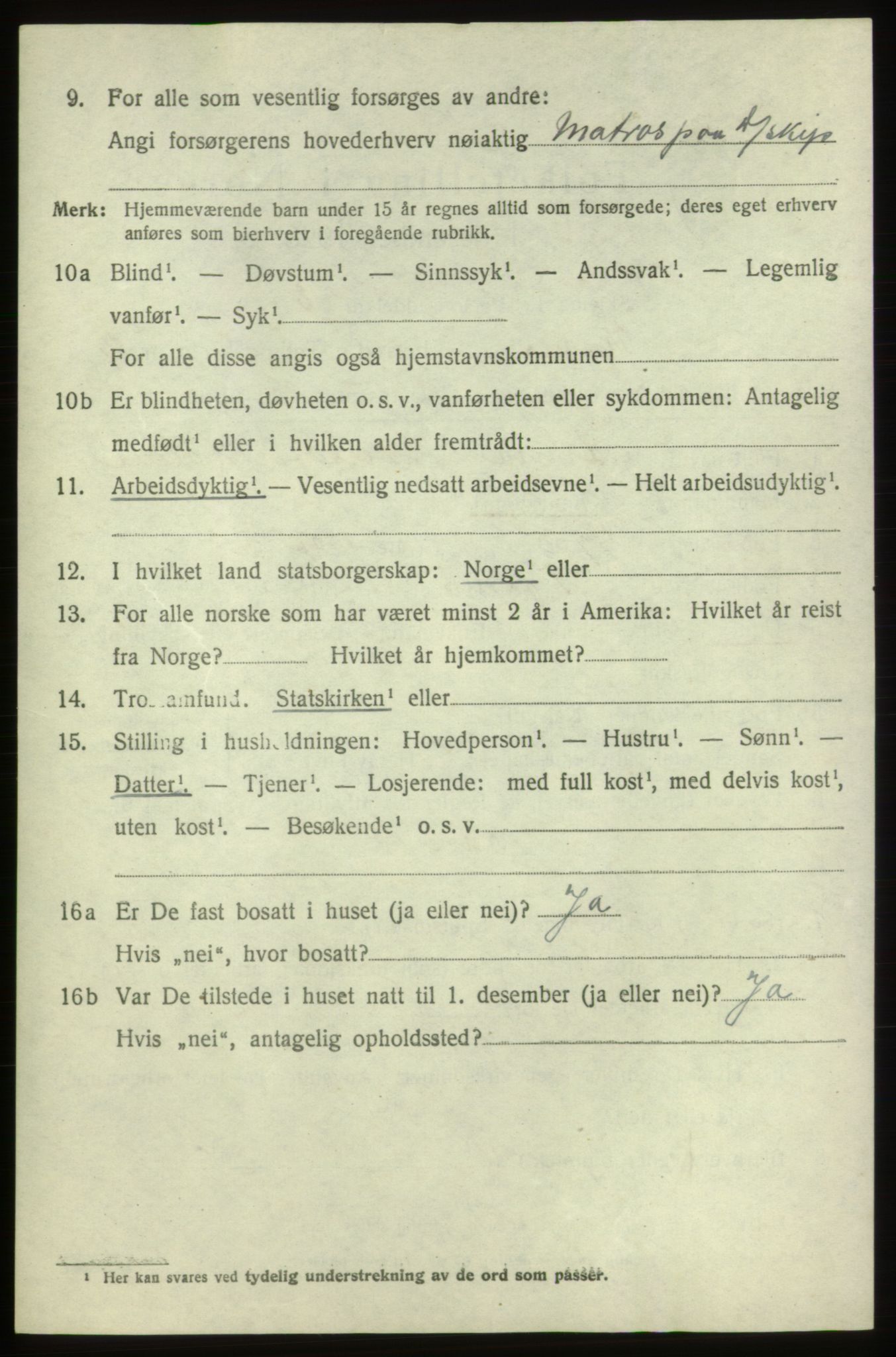 SAB, Folketelling 1920 for 1223 Tysnes herred, 1920, s. 2273