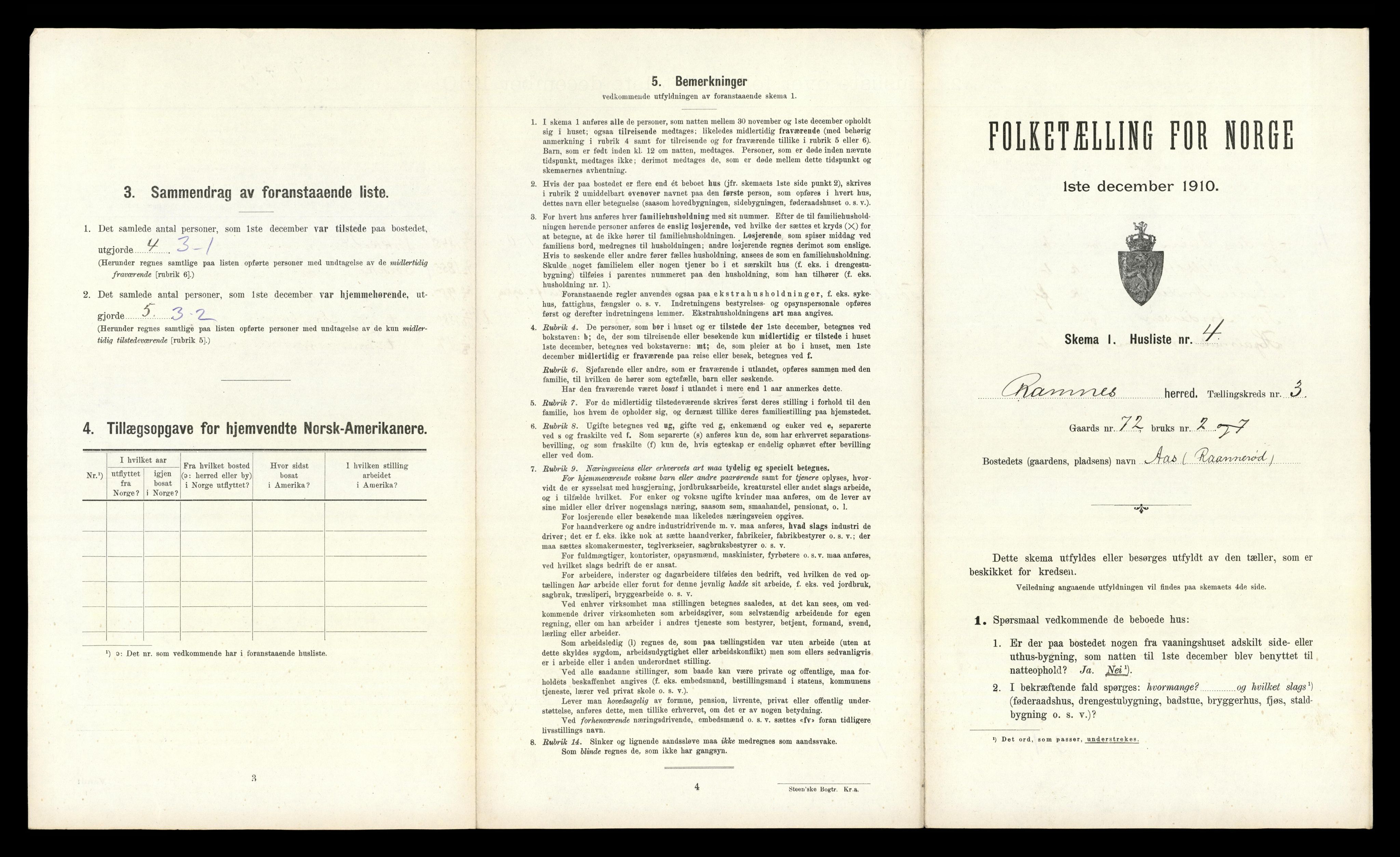 RA, Folketelling 1910 for 0718 Ramnes herred, 1910, s. 406