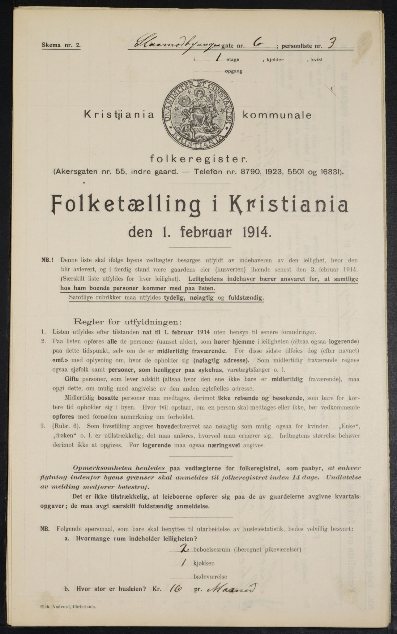 OBA, Kommunal folketelling 1.2.1914 for Kristiania, 1914, s. 96803