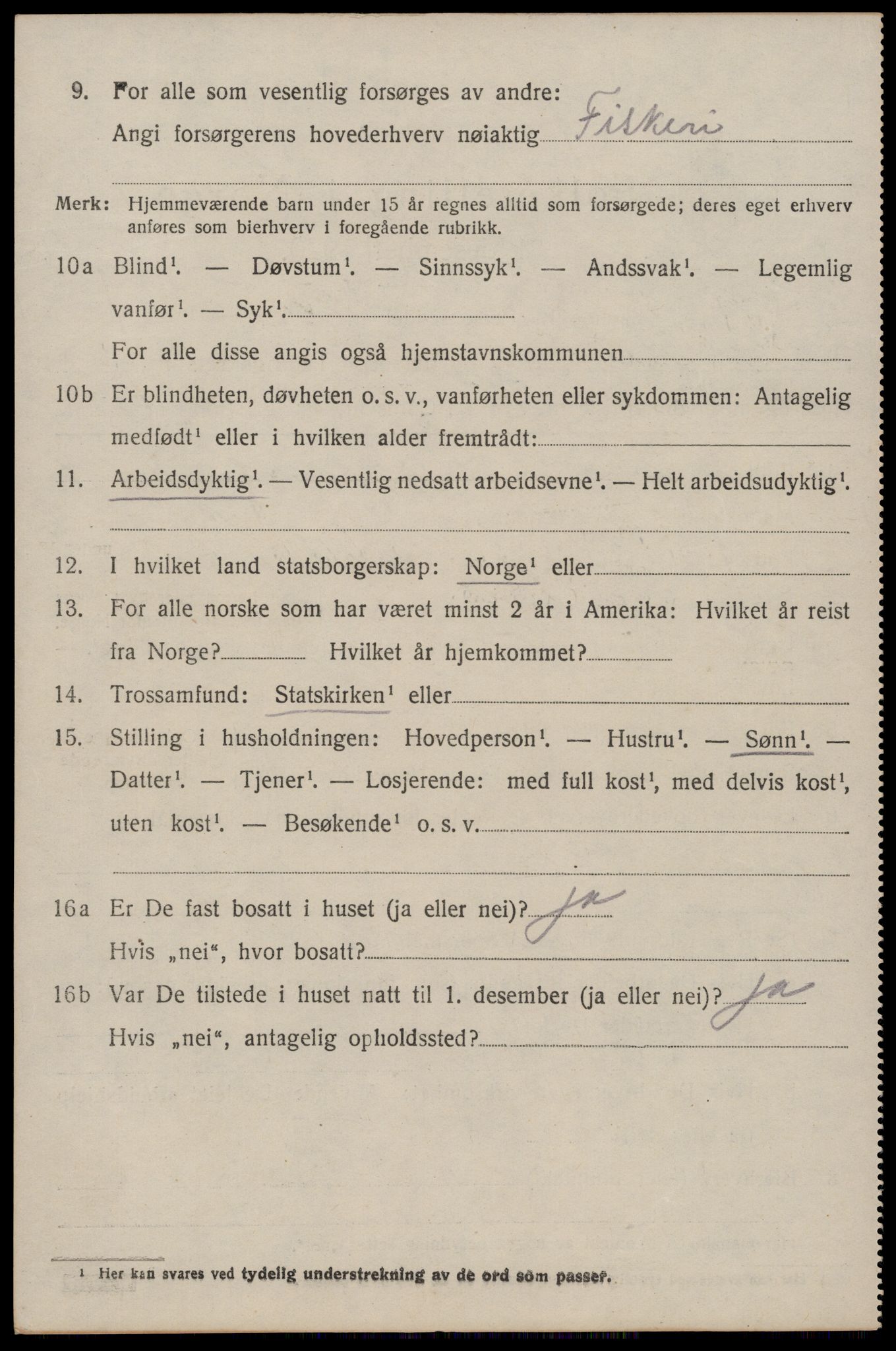 SAST, Folketelling 1920 for 1126 Hetland herred, 1920, s. 3836