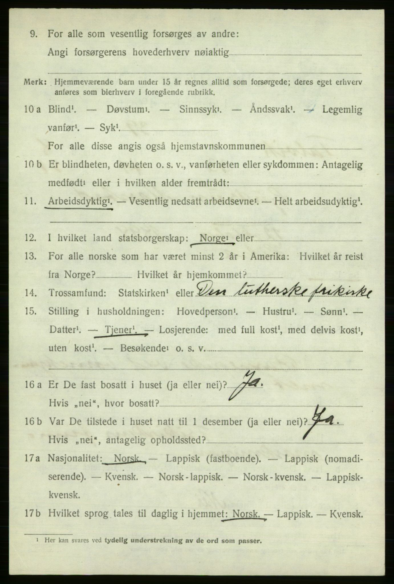 SATØ, Folketelling 1920 for 2013 Talvik herred, 1920, s. 5411