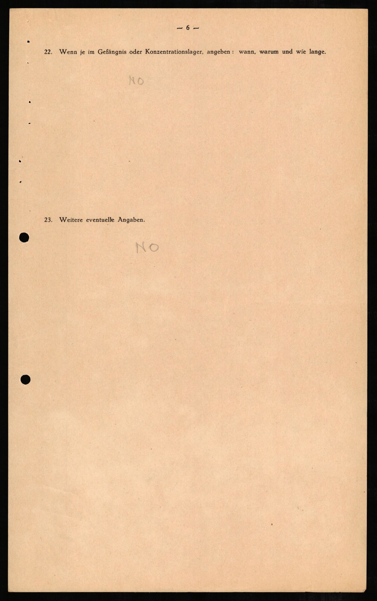 Forsvaret, Forsvarets overkommando II, AV/RA-RAFA-3915/D/Db/L0005: CI Questionaires. Tyske okkupasjonsstyrker i Norge. Tyskere., 1945-1946, s. 20