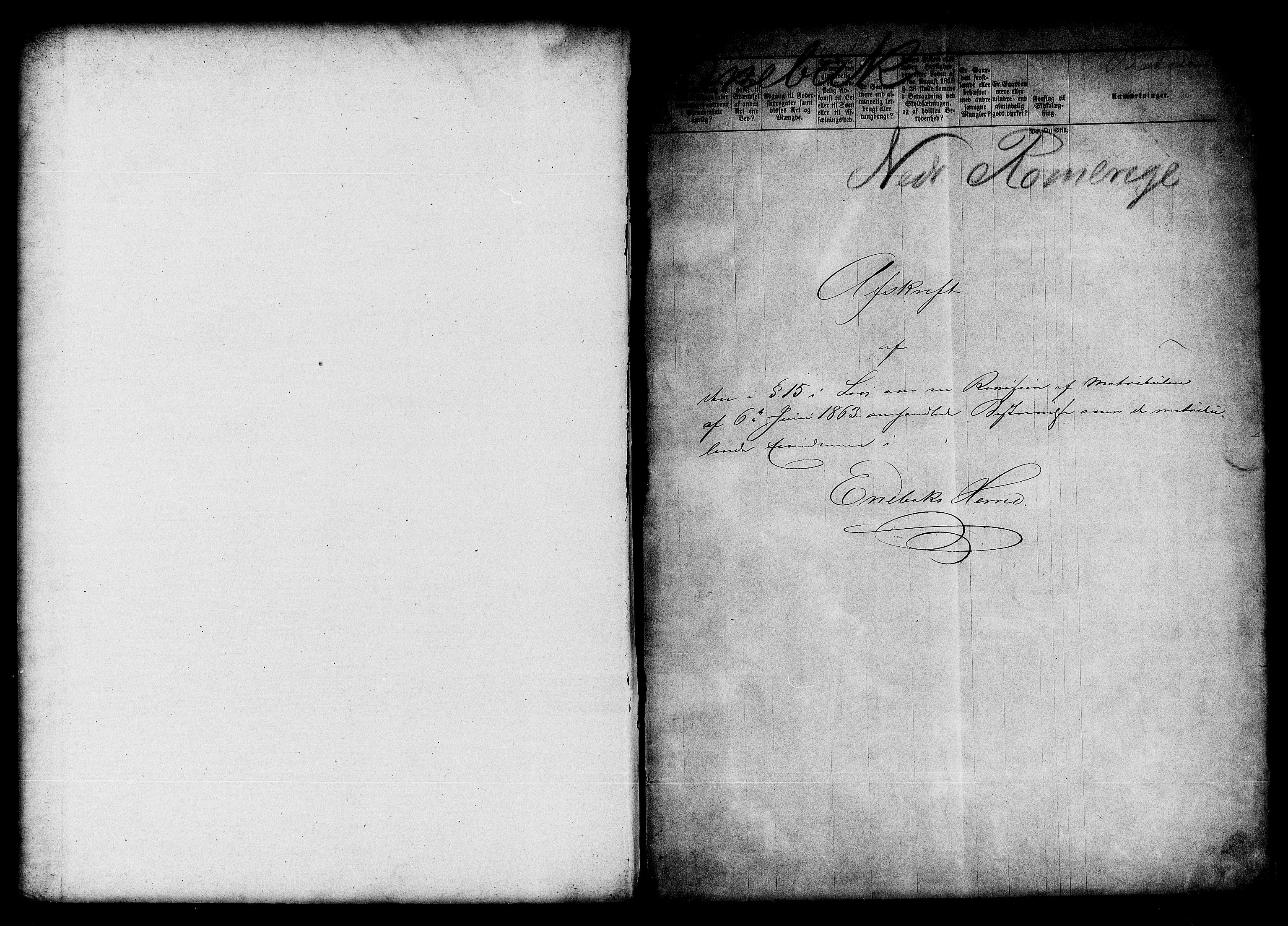 Matrikkelrevisjonen av 1863, AV/RA-S-1530/F/Fe/L0033: Enebakk, 1863