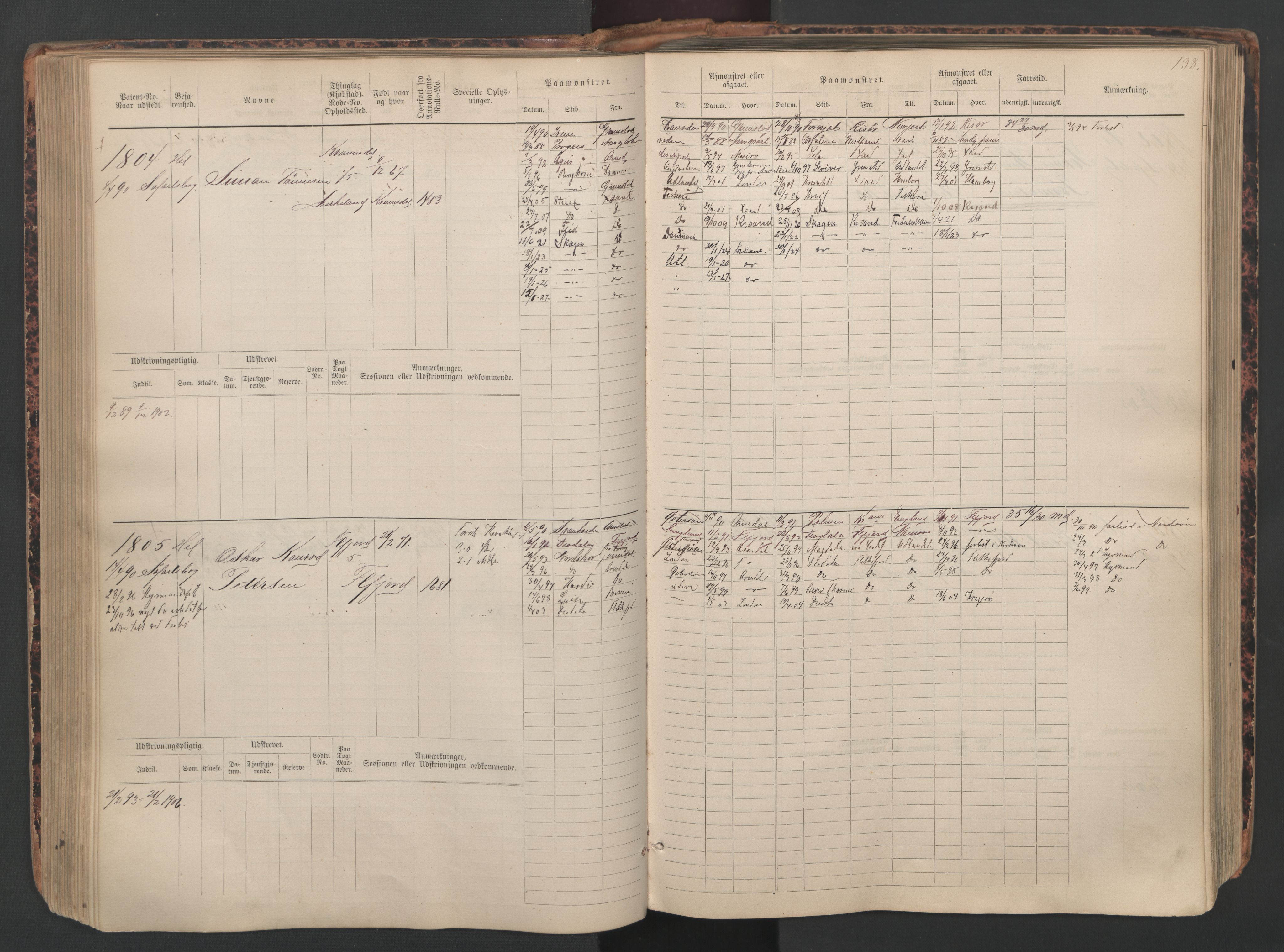 Flekkefjord mønstringskrets, SAK/2031-0018/F/Fb/L0010: Hovedrulle nr 1534-2329, Æ-7, 1884-1948, s. 140