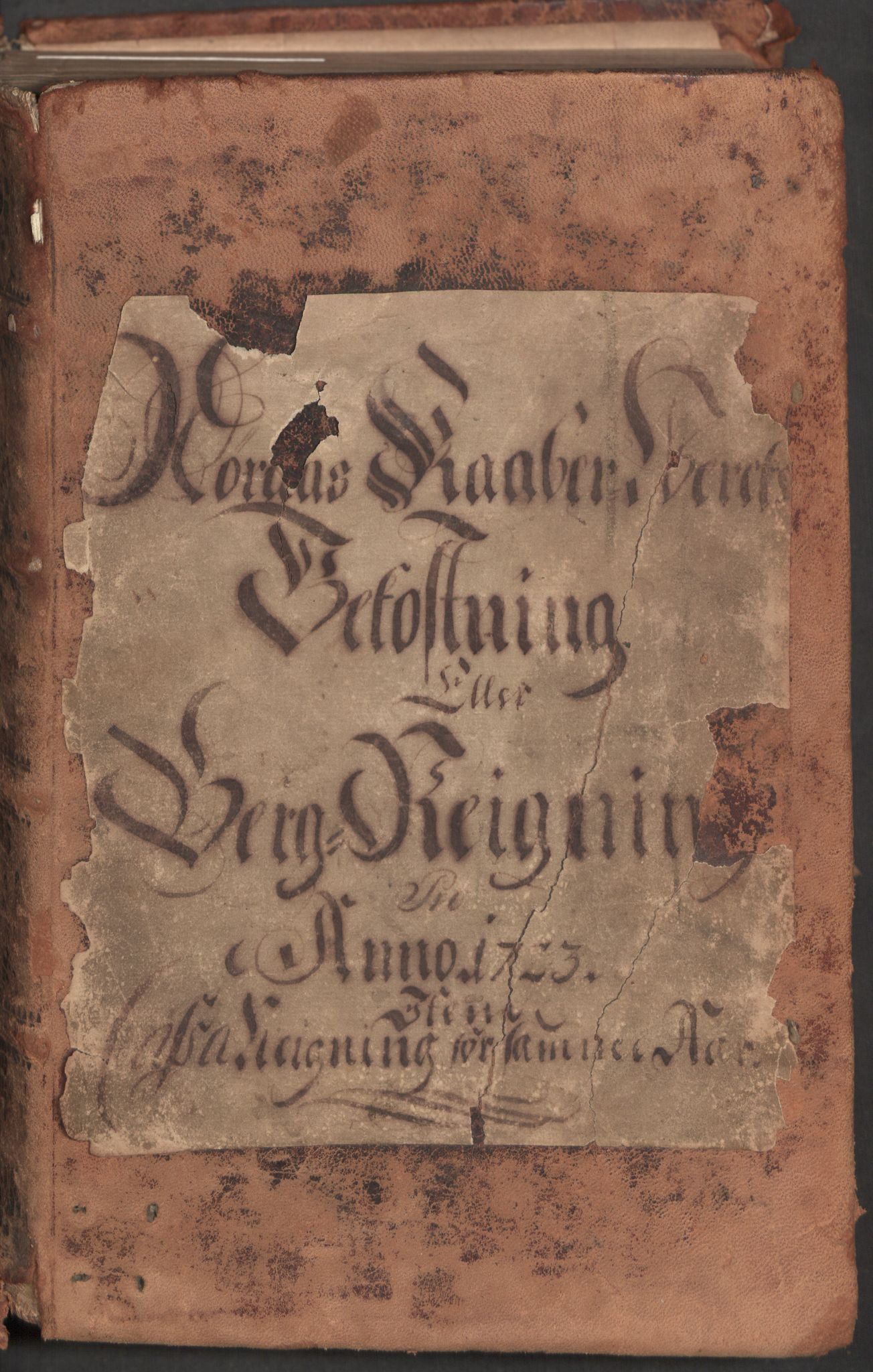 Røros kobberverk, SAT/PA-0211/1/08/L0042: 8.1.41 Bergregnskap, 1723