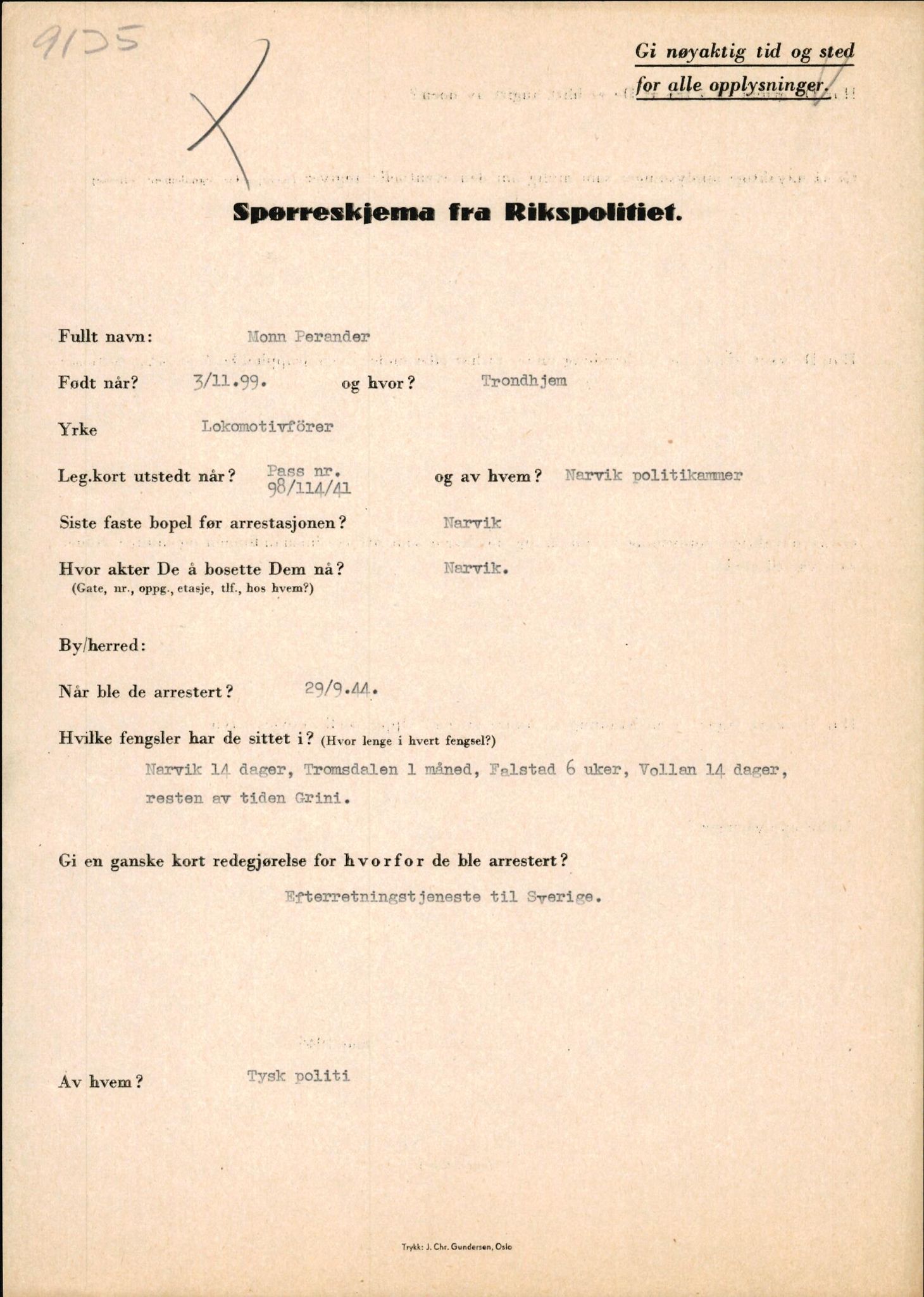 Rikspolitisjefen, AV/RA-S-1560/L/L0013: Noss, Eirik - Petrussen, Sigurd, 1940-1945, s. 1175