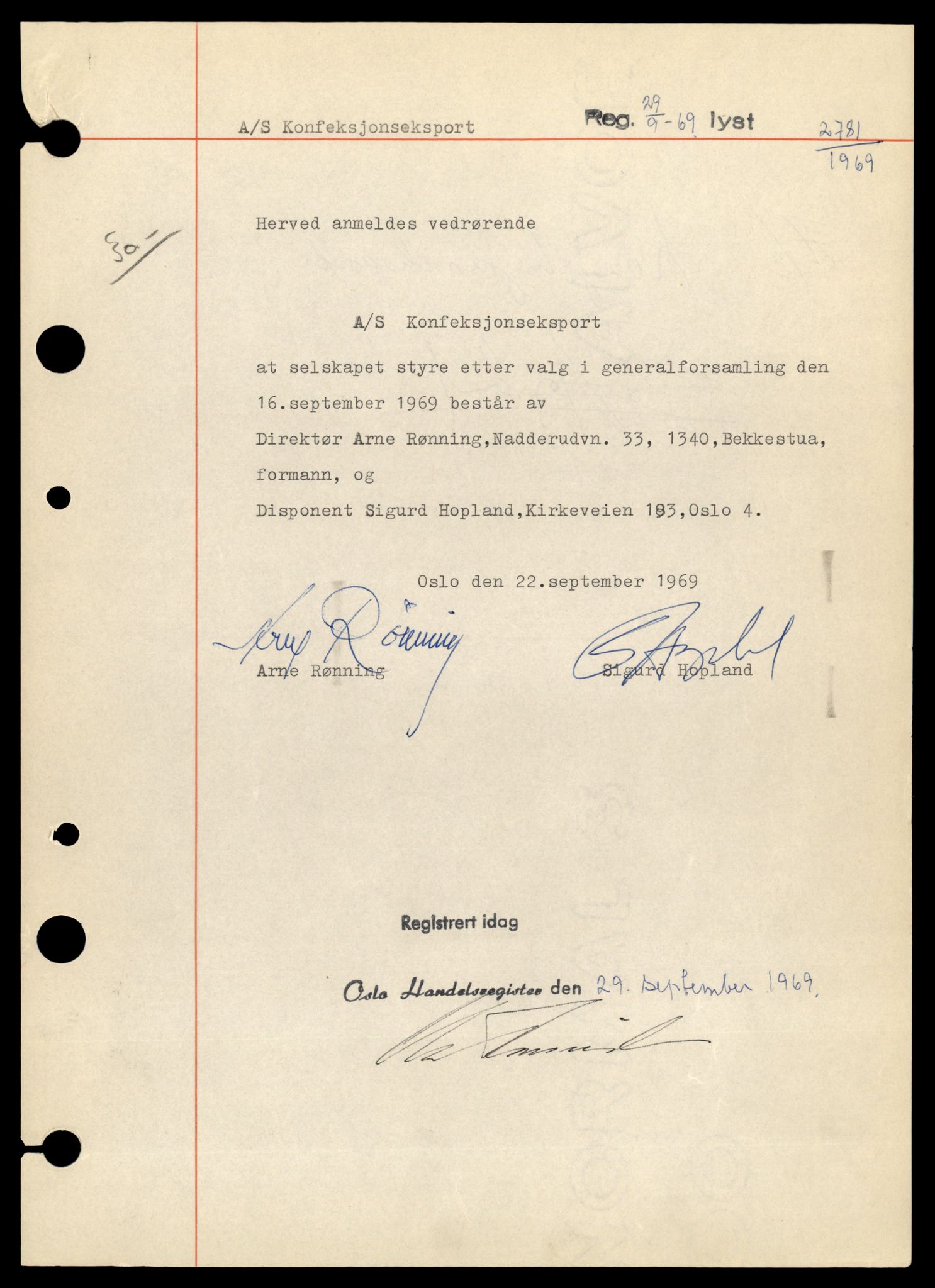 Oslo byfogd, Handelsregisteret, AV/SAT-A-10867/G/Gb/Gbb/L0067: Registreringsmeldinger, Kon-Norm, 1984, s. 7