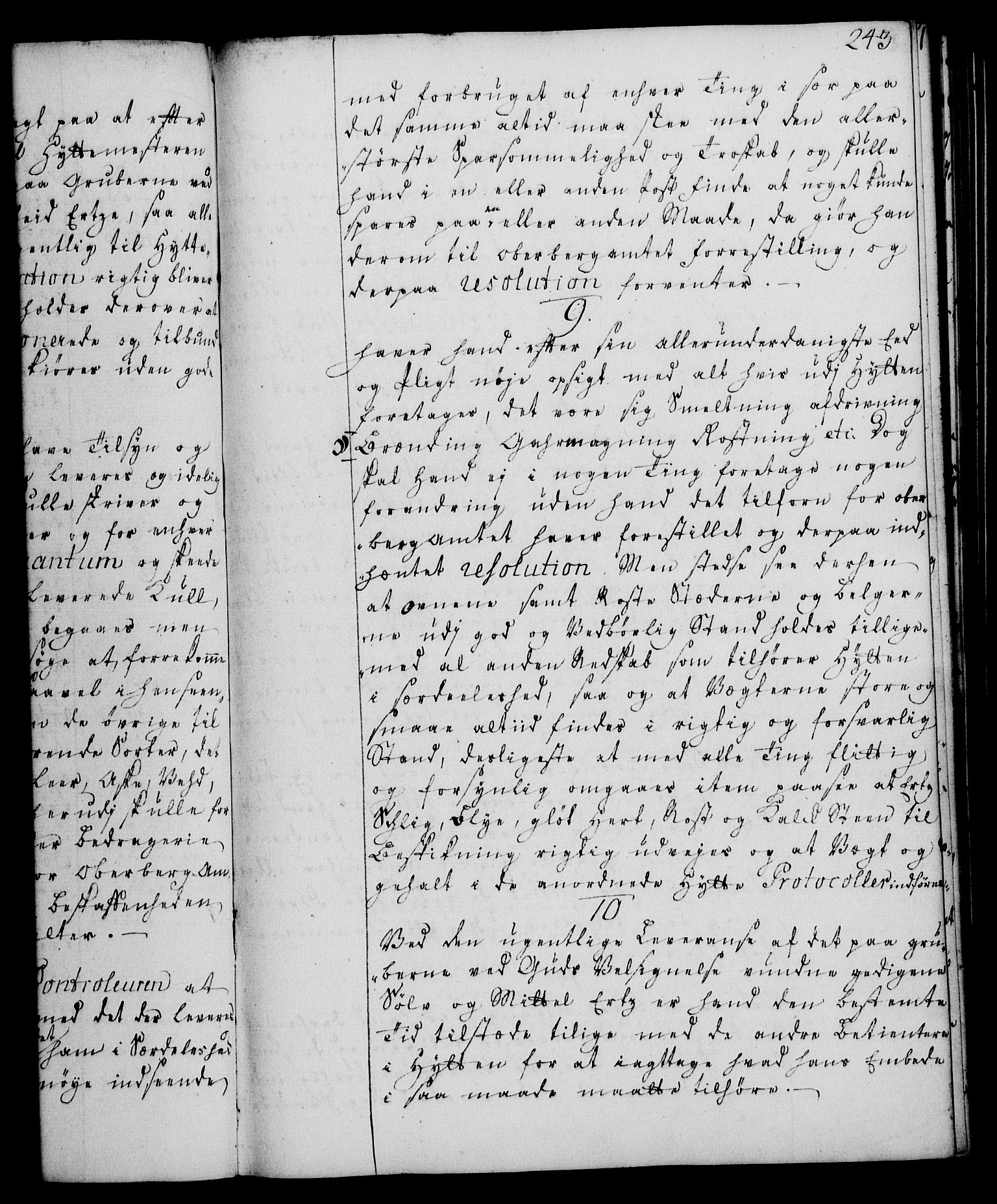 Rentekammeret, Kammerkanselliet, RA/EA-3111/G/Gg/Ggi/L0003: Norsk instruksjonsprotokoll med register (merket RK 53.36), 1751-1775, s. 243
