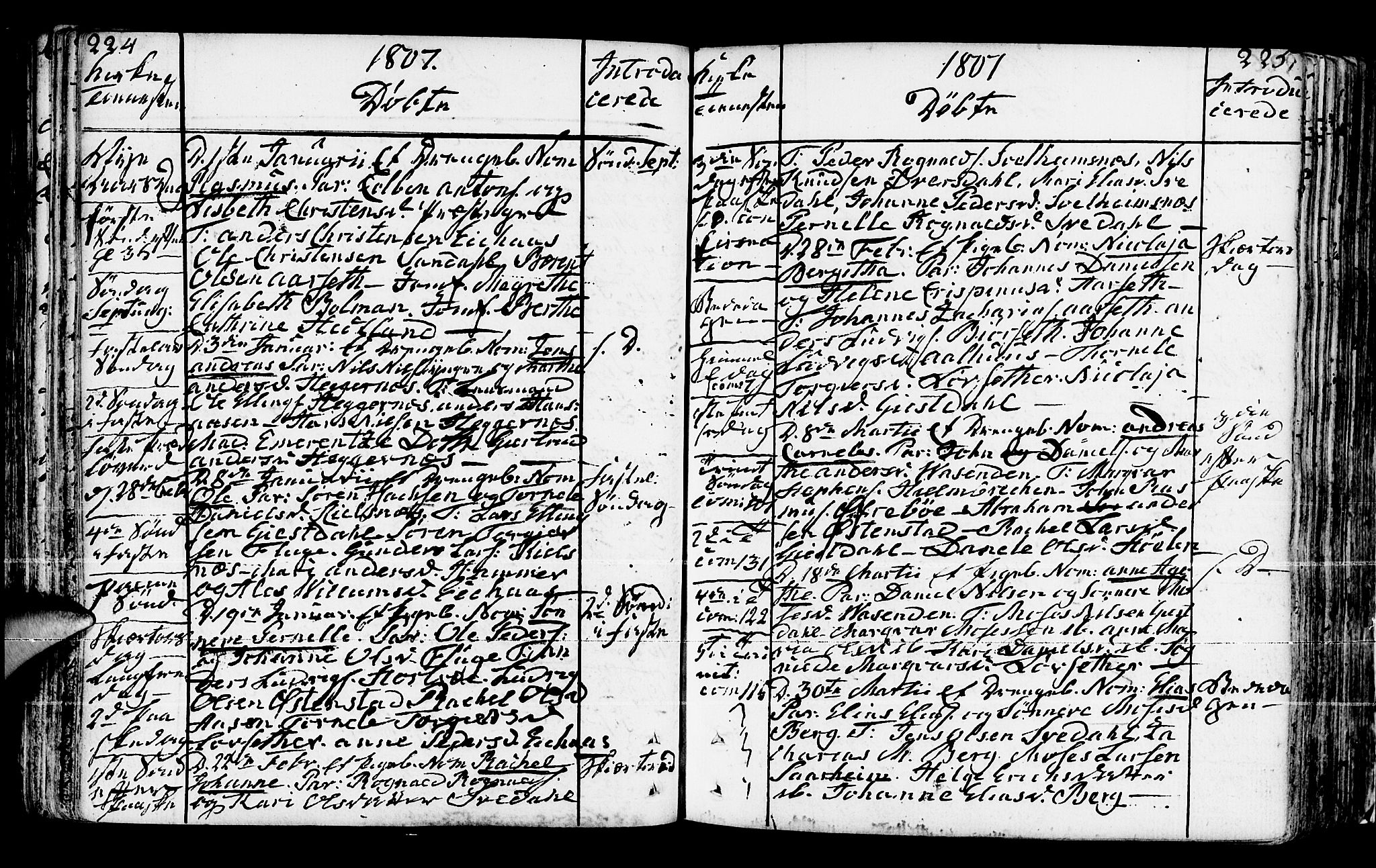 Jølster sokneprestembete, AV/SAB-A-80701/H/Haa/Haaa/L0005: Ministerialbok nr. A 5, 1790-1821, s. 224-225