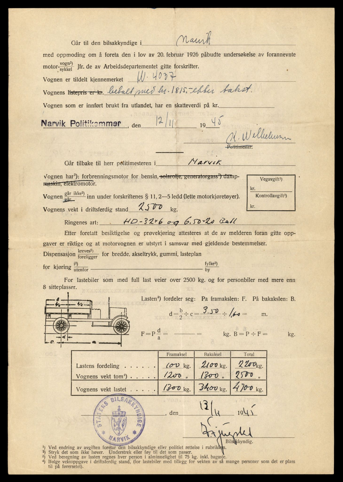 Møre og Romsdal vegkontor - Ålesund trafikkstasjon, AV/SAT-A-4099/F/Fe/L0034: Registreringskort for kjøretøy T 12500 - T 12652, 1927-1998, s. 611