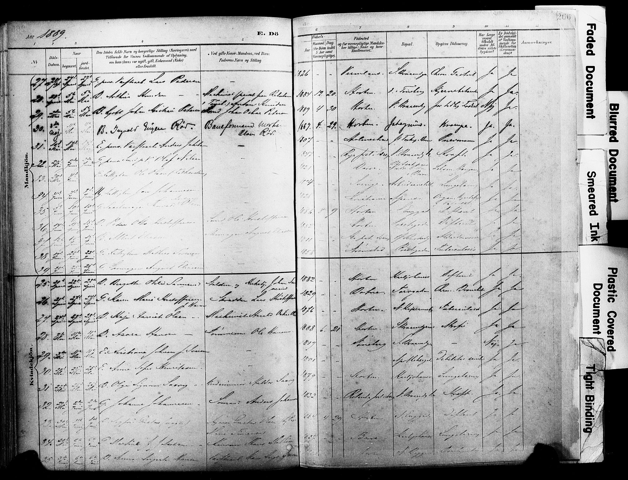 Horten kirkebøker, AV/SAKO-A-348/F/Fa/L0004: Ministerialbok nr. 4, 1888-1895, s. 266
