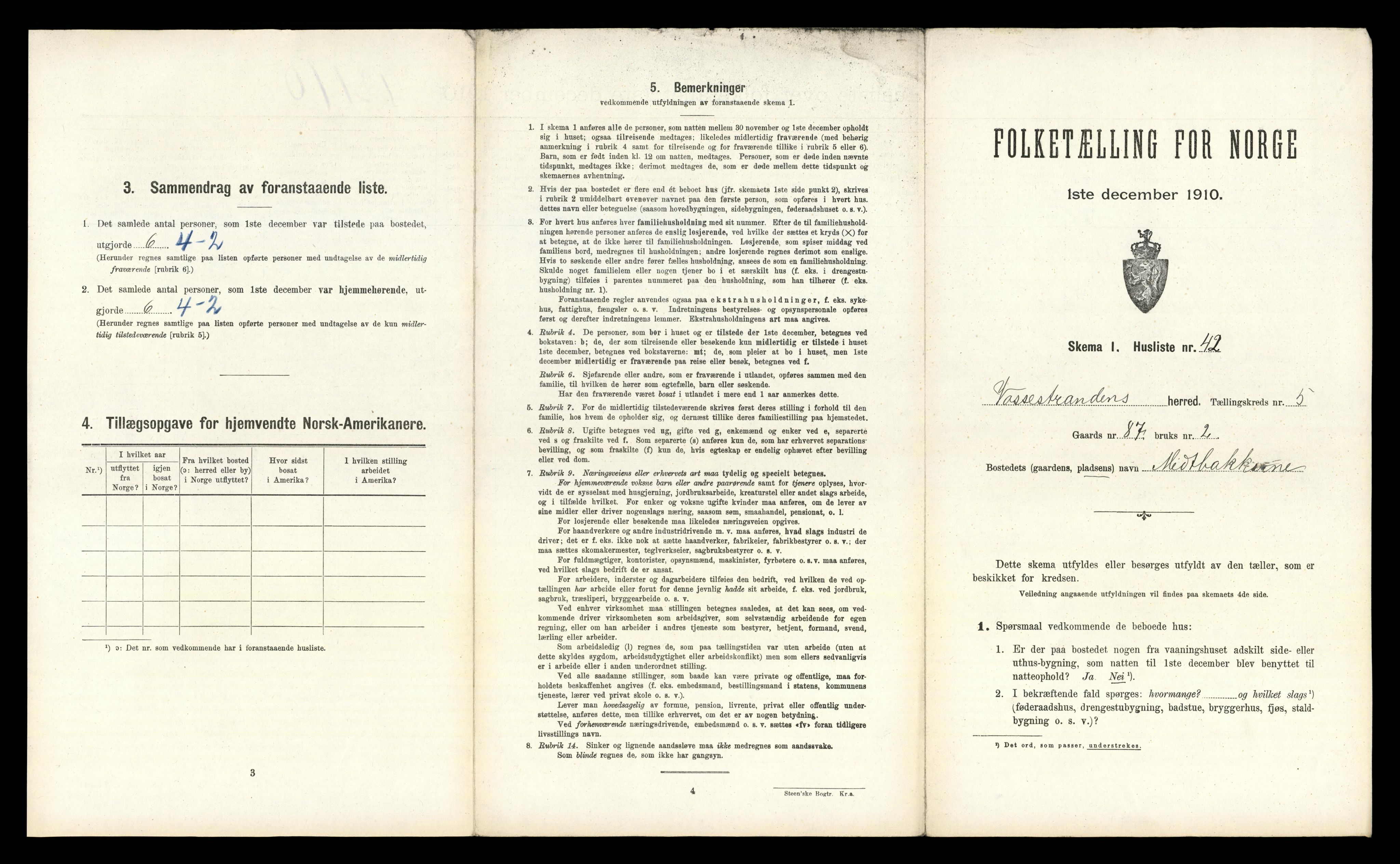 RA, Folketelling 1910 for 1236 Vossestrand herred, 1910, s. 625