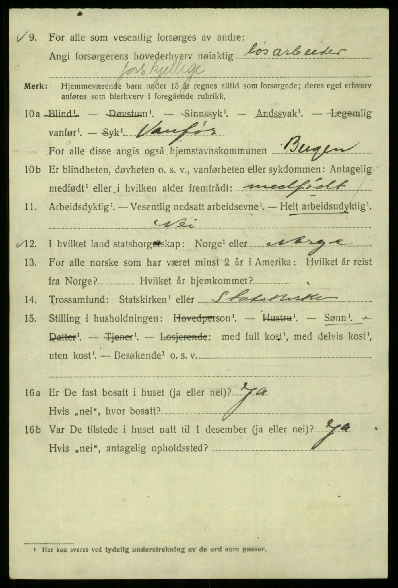 SAB, Folketelling 1920 for 1301 Bergen kjøpstad, 1920, s. 157084