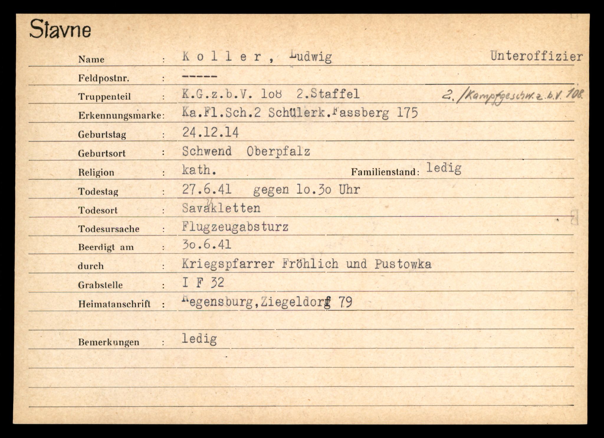 Distriktskontoret for krigsgraver, AV/SAT-A-5030/E/L0003: Kasett/kartotek over tysk Krigskirkegård Stavne, 1945, s. 715