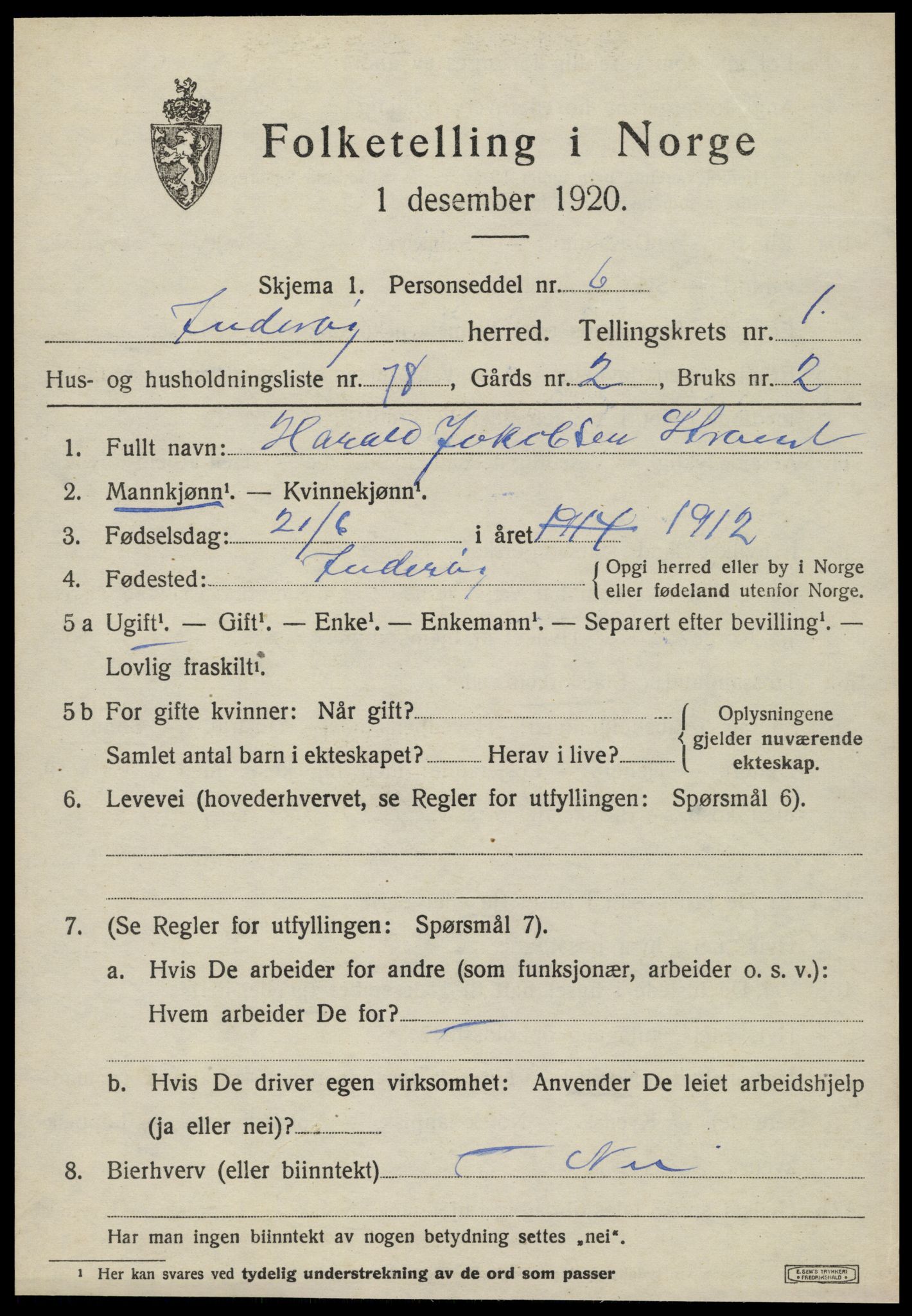 SAT, Folketelling 1920 for 1729 Inderøy herred, 1920, s. 1809
