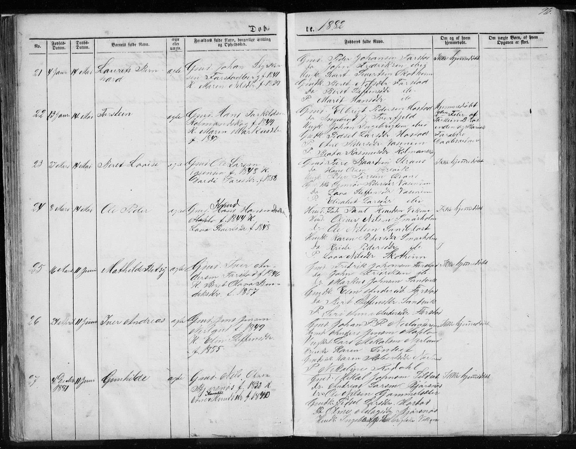 Ministerialprotokoller, klokkerbøker og fødselsregistre - Møre og Romsdal, AV/SAT-A-1454/567/L0782: Klokkerbok nr. 567C02, 1867-1886, s. 96