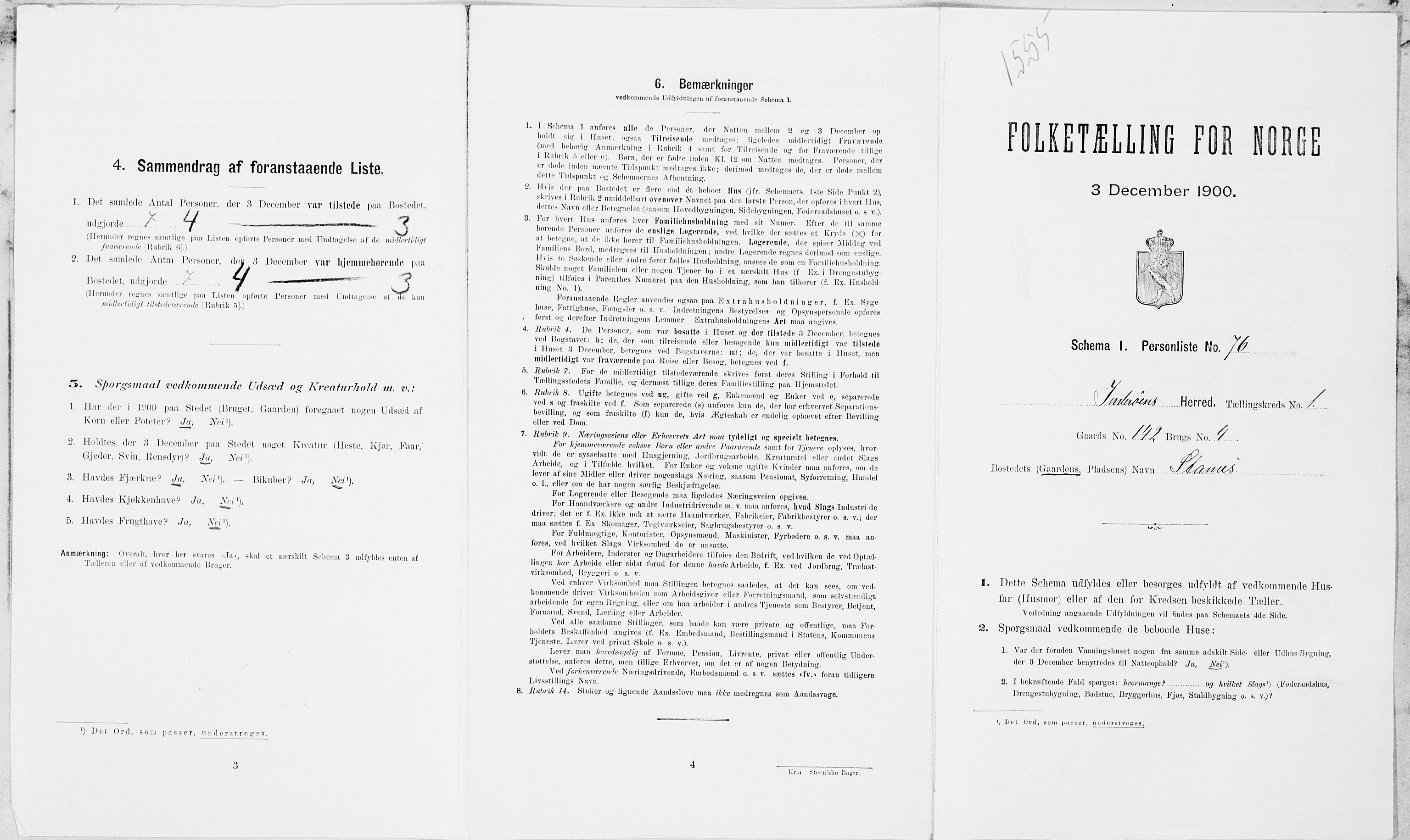 SAT, Folketelling 1900 for 1729 Inderøy herred, 1900, s. 258