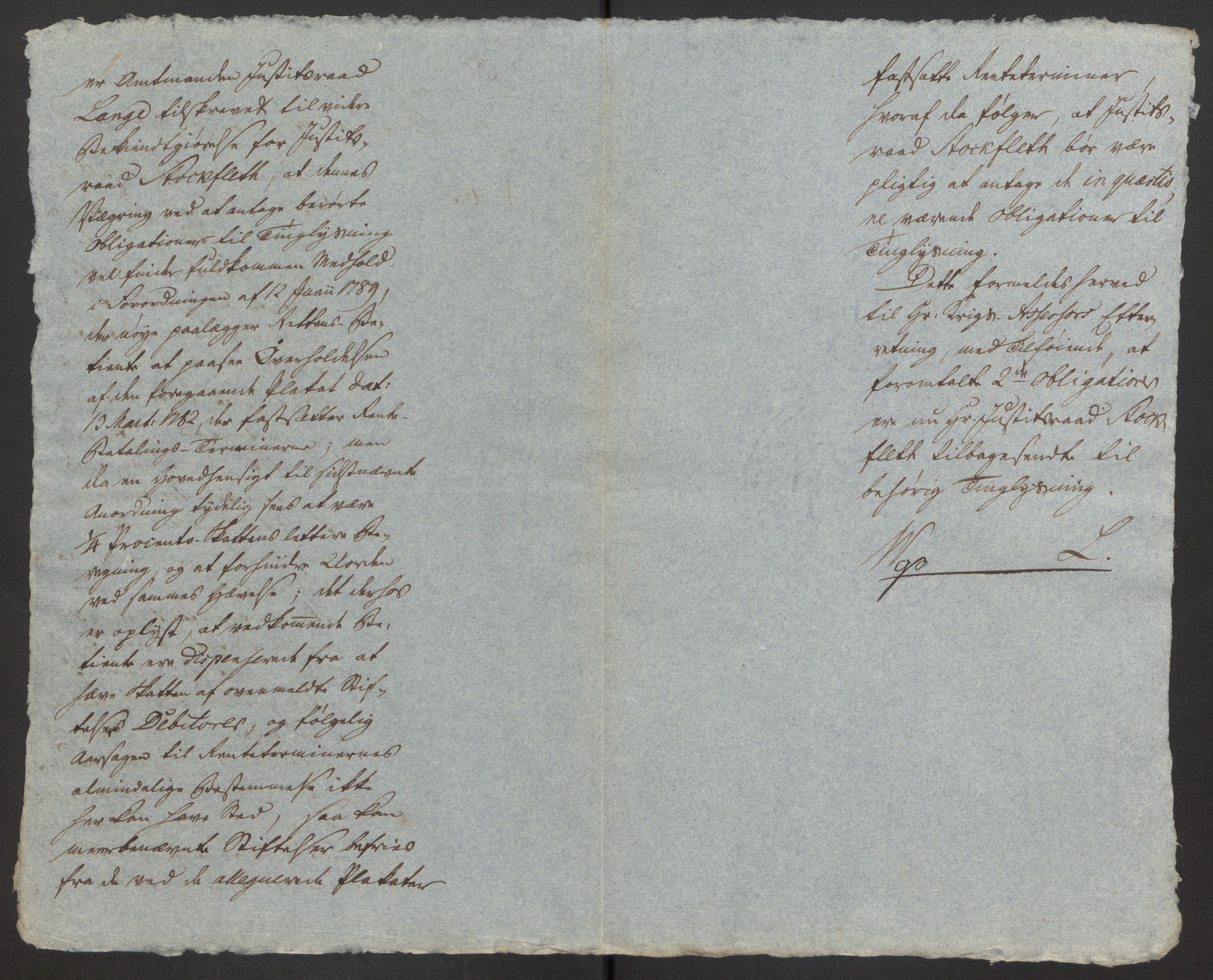 Forsvaret, Den norske kvesthuskasse/krigshospitalkasse, AV/RA-RAFA-1887/F/Fa/L0008: Konsepter, 1790-1793, s. 1130