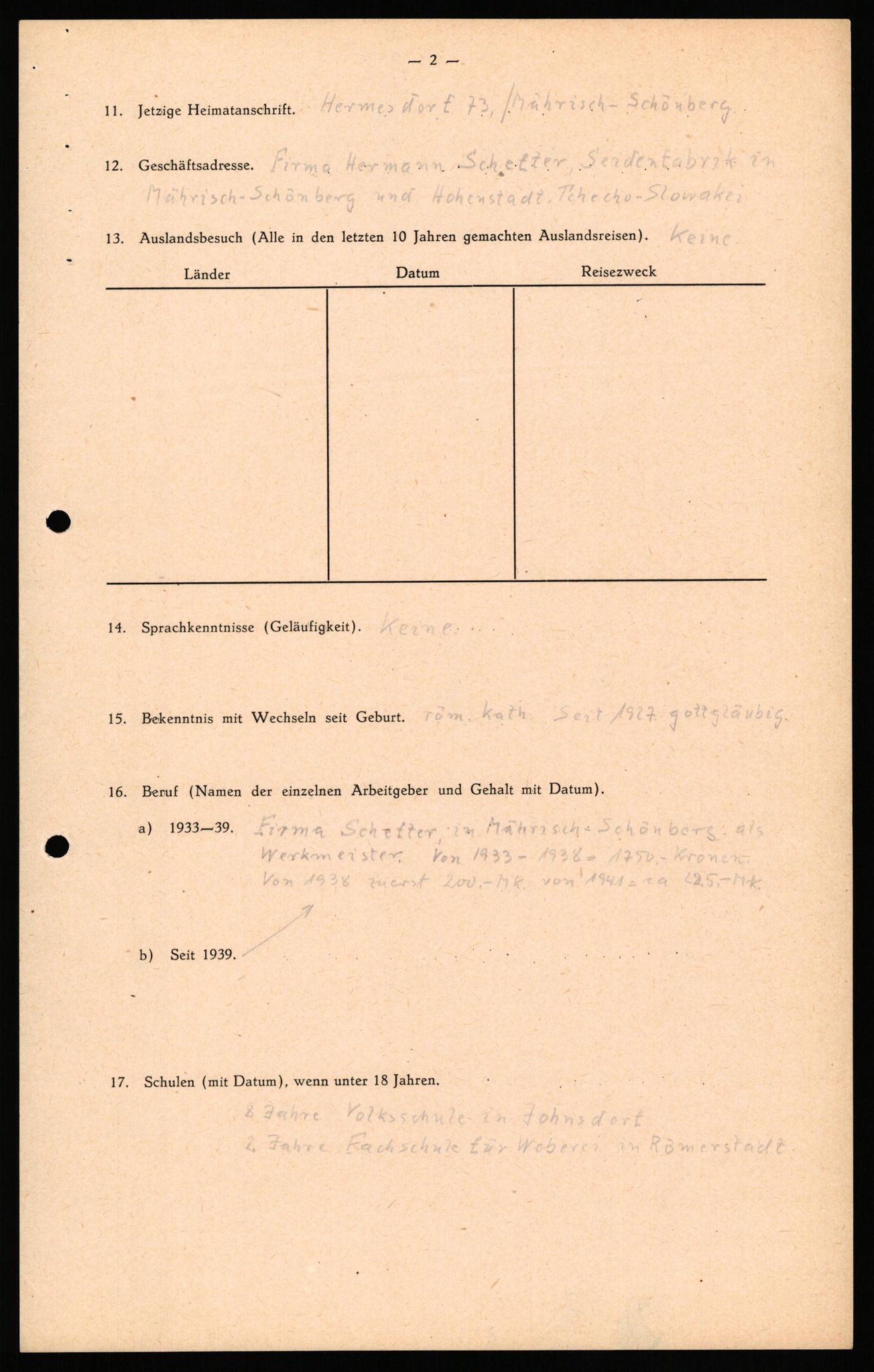 Forsvaret, Forsvarets overkommando II, AV/RA-RAFA-3915/D/Db/L0041: CI Questionaires.  Diverse nasjonaliteter., 1945-1946, s. 218