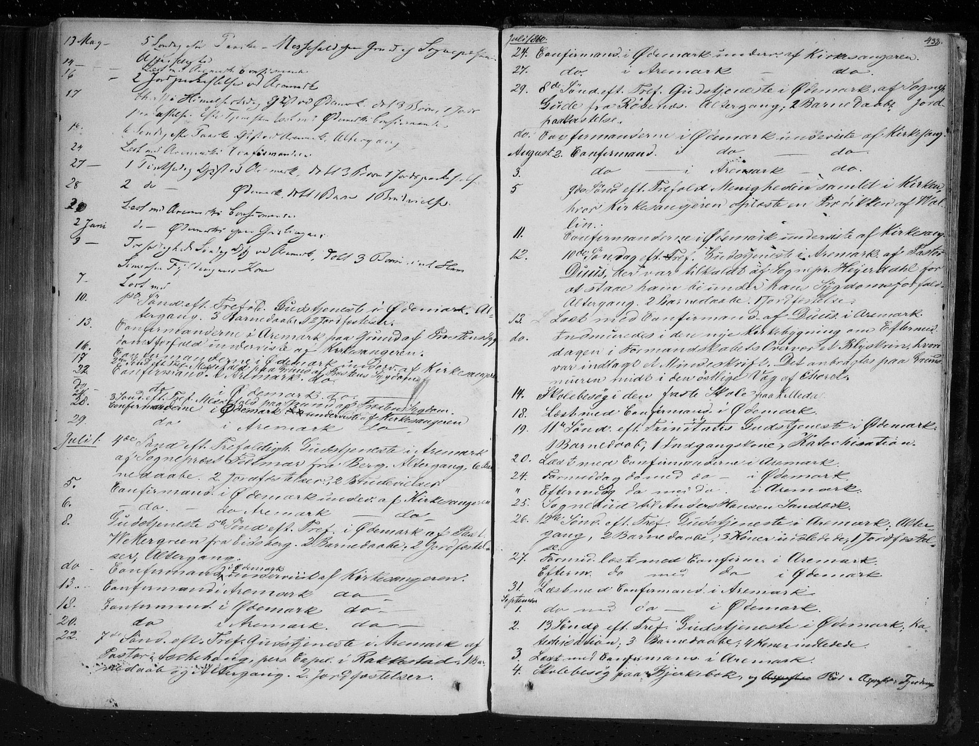 Aremark prestekontor Kirkebøker, AV/SAO-A-10899/F/Fc/L0003: Ministerialbok nr. III 3, 1850-1865, s. 432