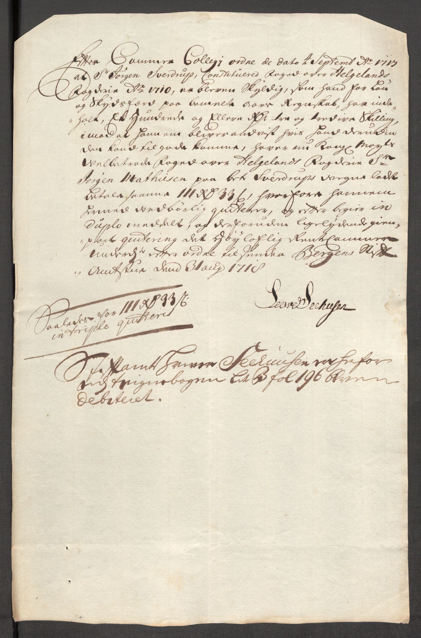 Rentekammeret inntil 1814, Reviderte regnskaper, Fogderegnskap, AV/RA-EA-4092/R65/L4511: Fogderegnskap Helgeland, 1710-1711, s. 226