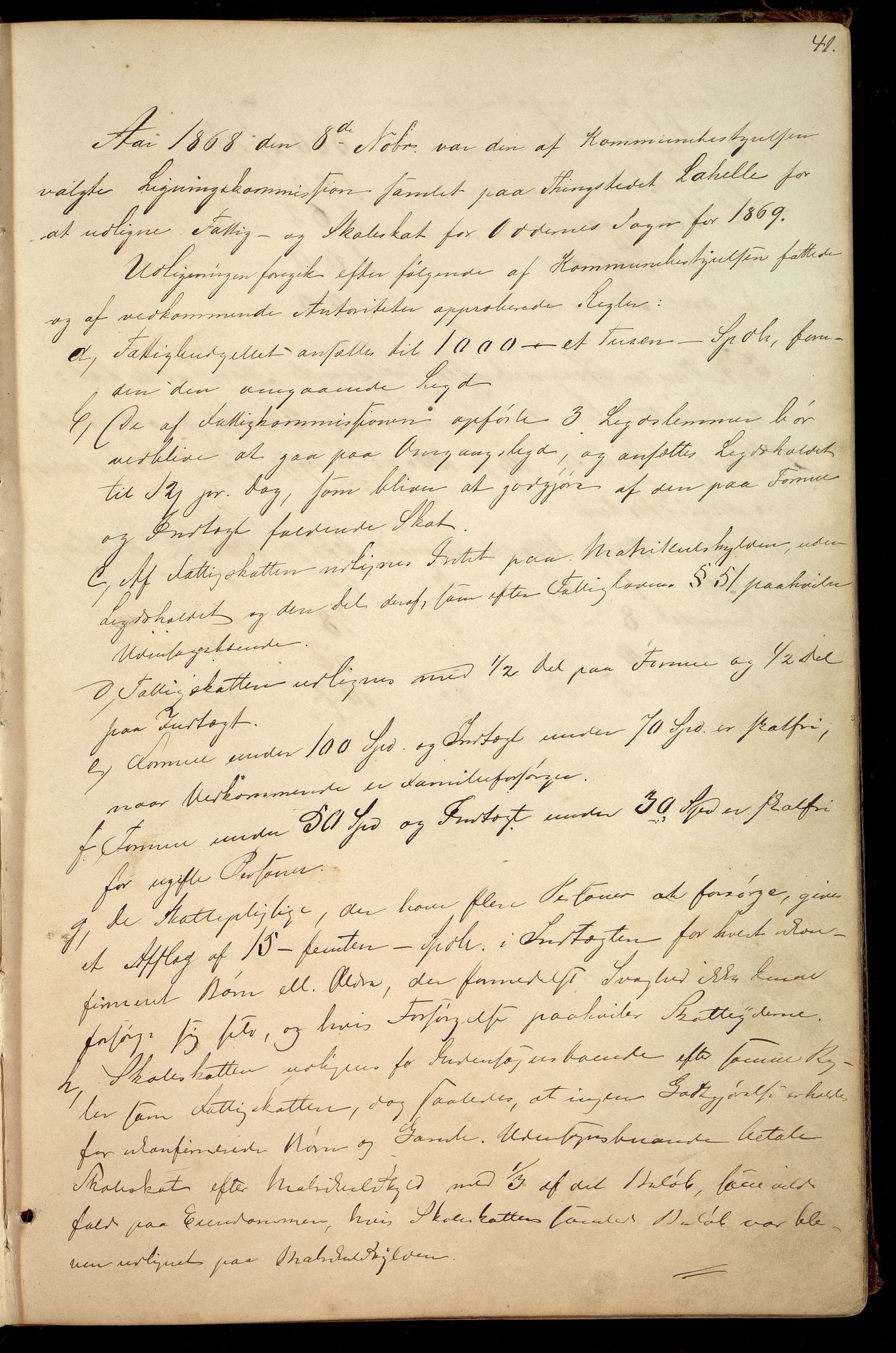 Oddernes kommune - Likningsnemnda, ARKSOR/1001OD310/A/L0002: Møtebok, likningsprotokoll, 1864-1883, s. 81