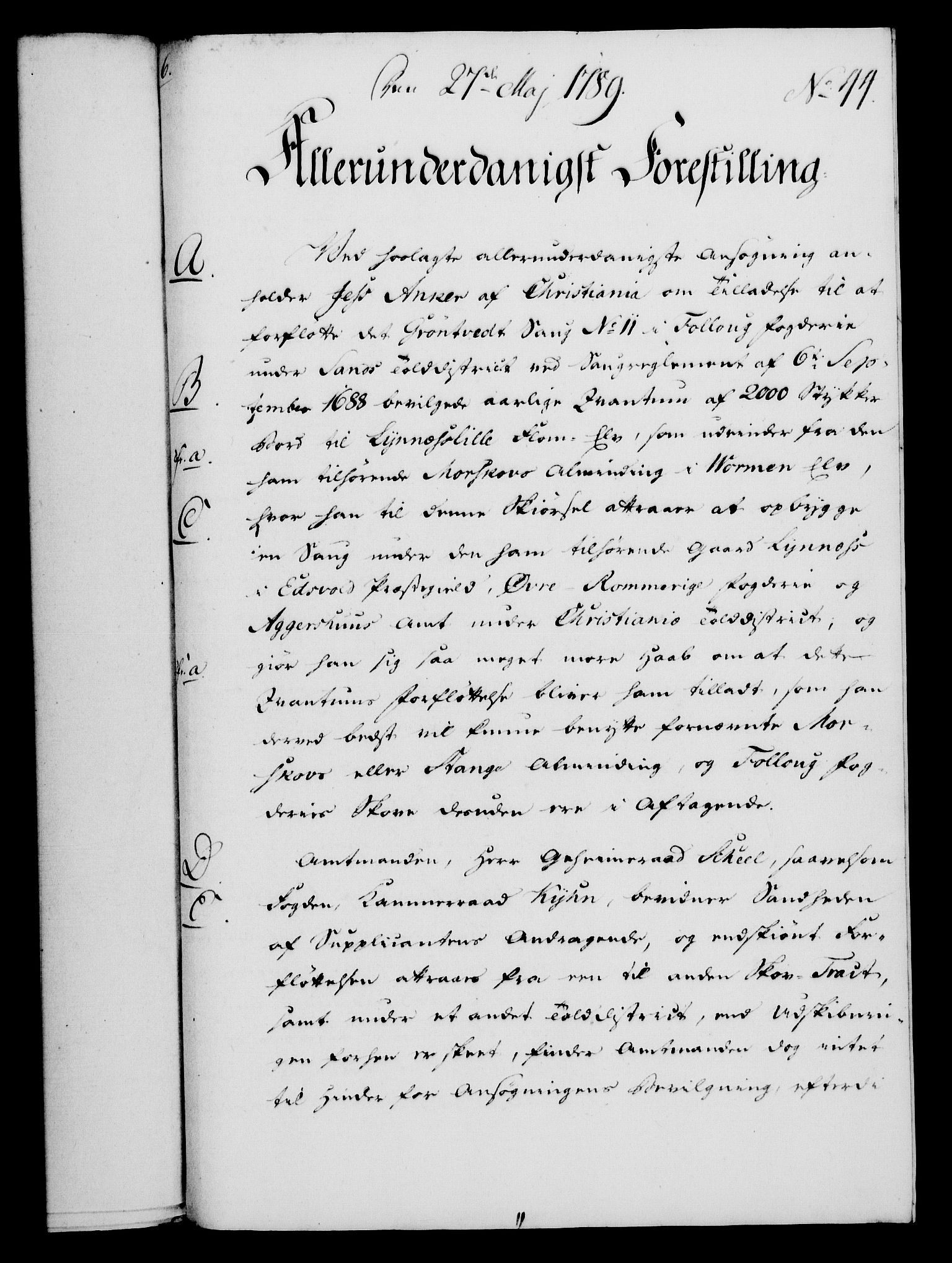 Rentekammeret, Kammerkanselliet, AV/RA-EA-3111/G/Gf/Gfa/L0071: Norsk relasjons- og resolusjonsprotokoll (merket RK 52.71), 1789, s. 297