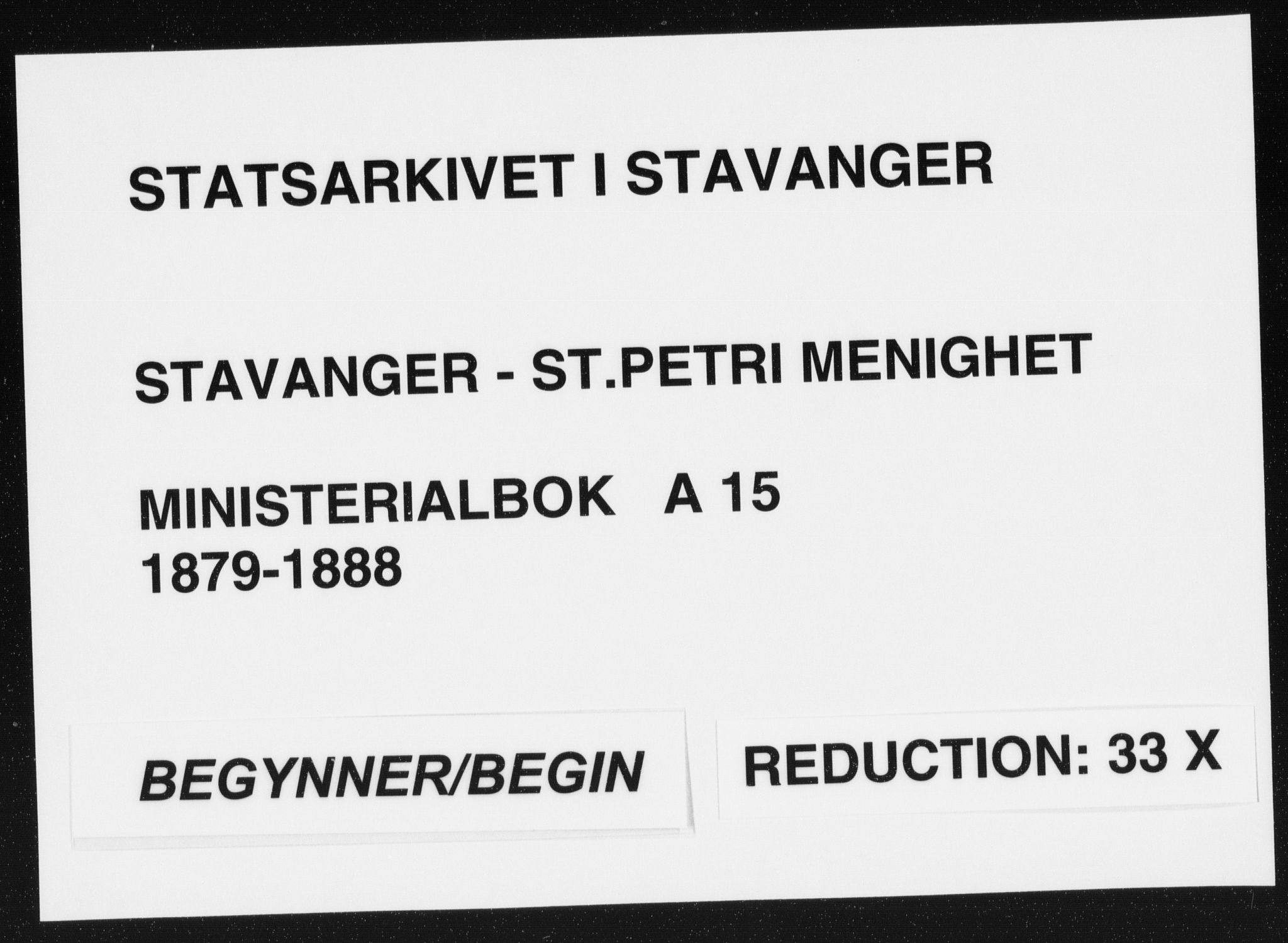St. Petri sokneprestkontor, AV/SAST-A-101813/001/30/30BA/L0015: Ministerialbok nr. A 15, 1879-1888