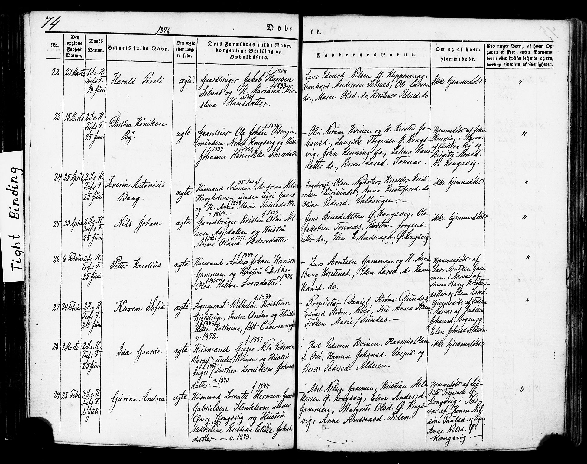 Ministerialprotokoller, klokkerbøker og fødselsregistre - Nordland, AV/SAT-A-1459/839/L0567: Ministerialbok nr. 839A04, 1863-1879, s. 74