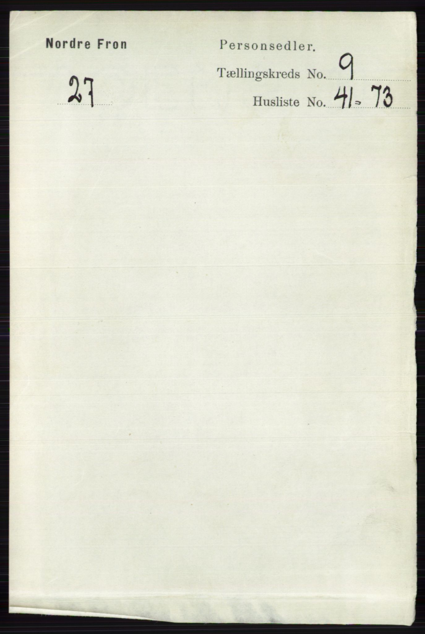 RA, Folketelling 1891 for 0518 Nord-Fron herred, 1891, s. 3910