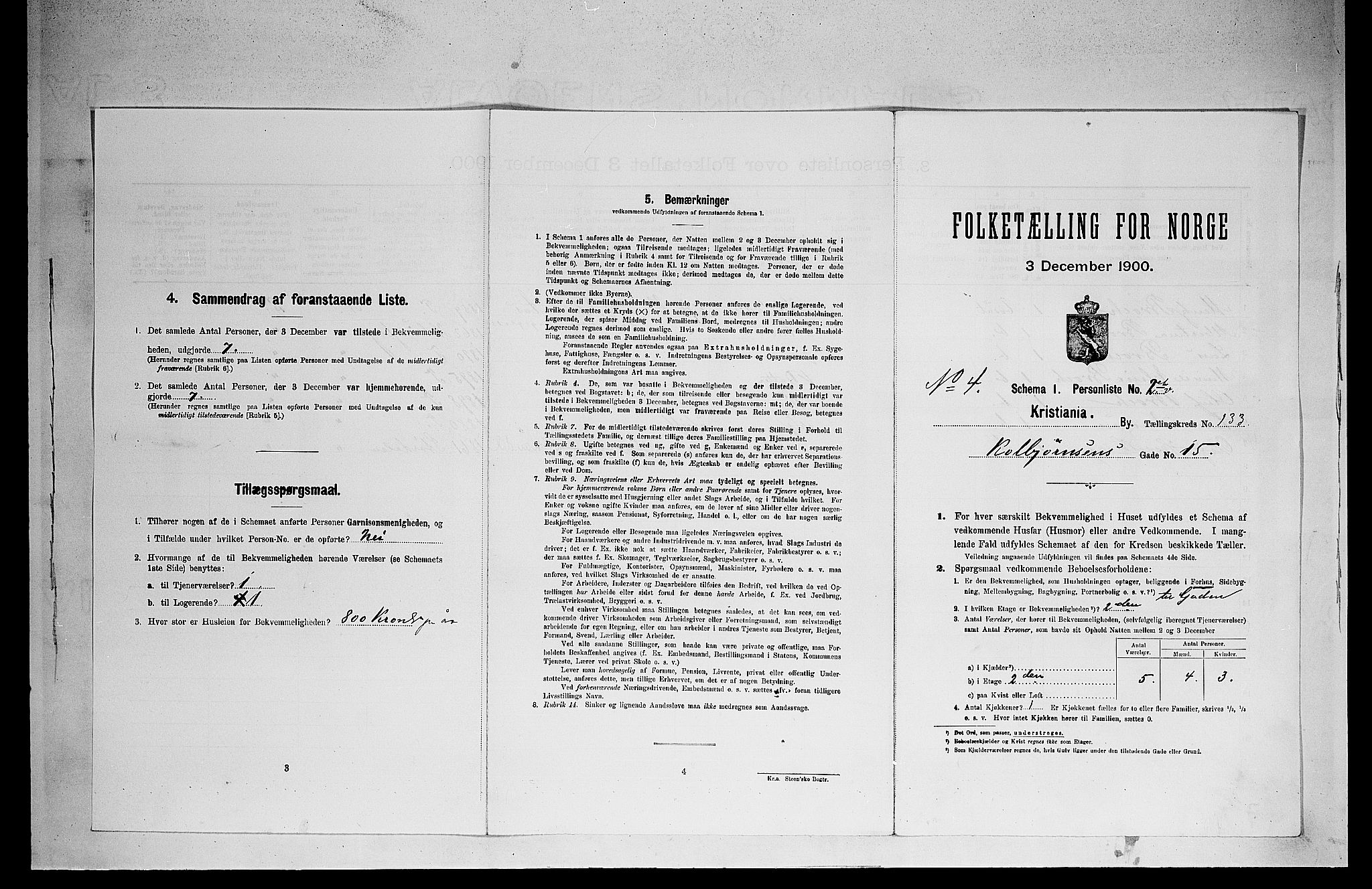 SAO, Folketelling 1900 for 0301 Kristiania kjøpstad, 1900, s. 13299