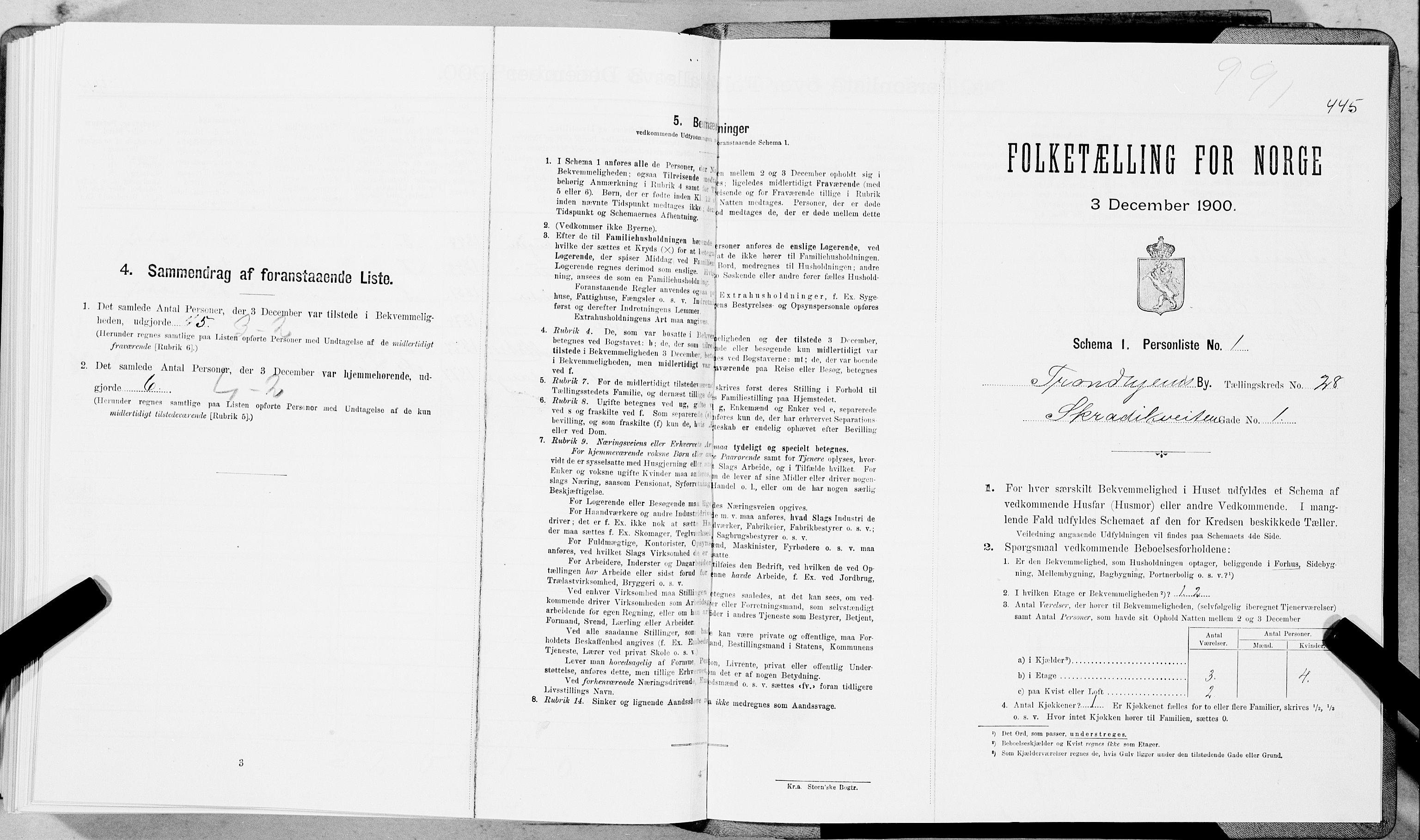 SAT, Folketelling 1900 for 1601 Trondheim kjøpstad, 1900, s. 4453