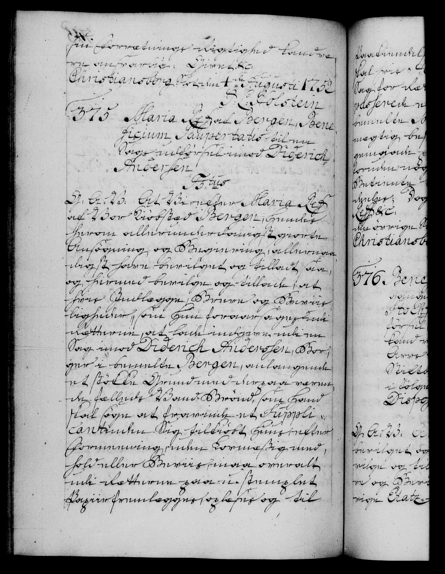 Danske Kanselli 1572-1799, RA/EA-3023/F/Fc/Fca/Fcaa/L0037: Norske registre, 1751-1752, s. 715b