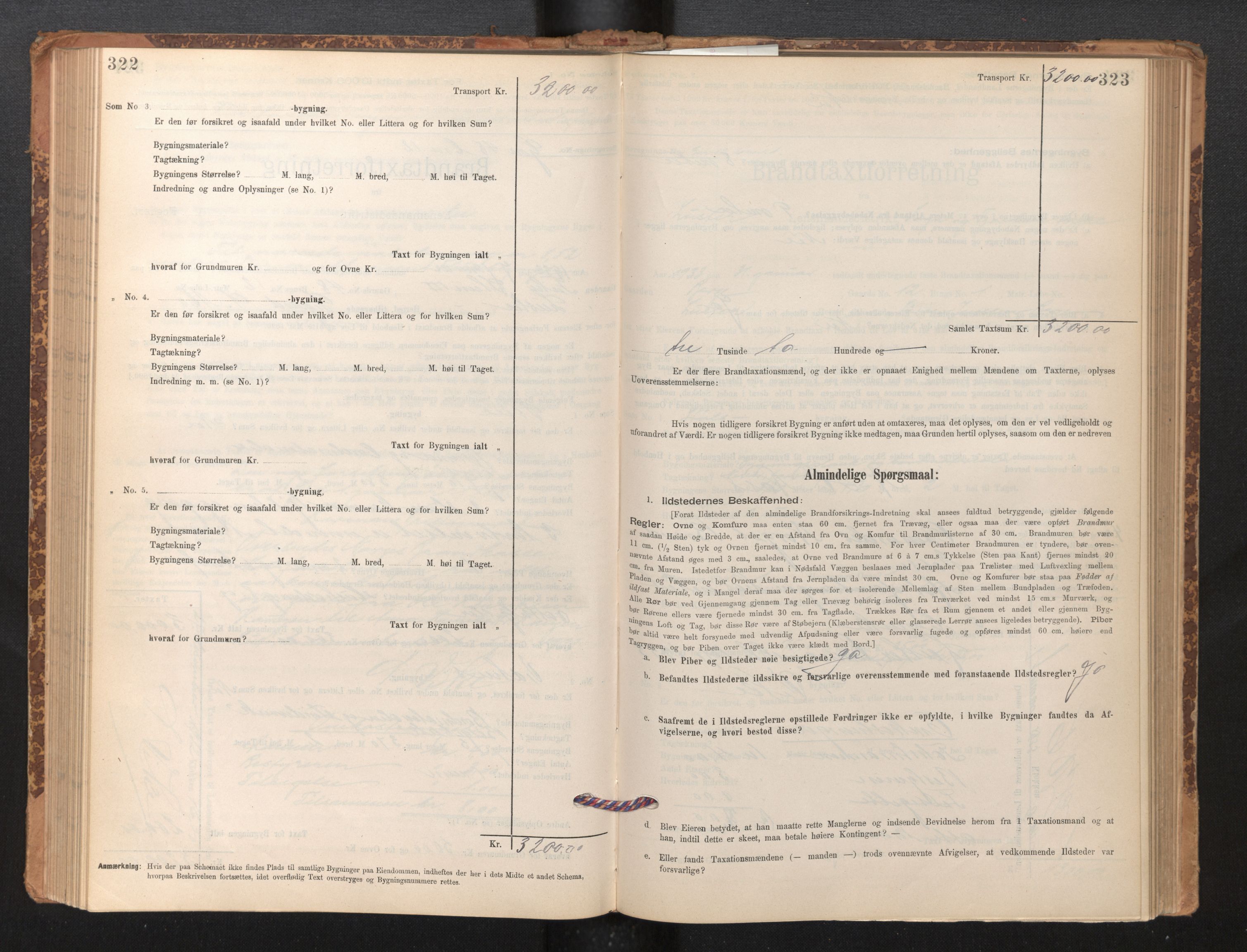 Lensmannen i Luster, SAB/A-29301/0012/L0007: Branntakstprotokoll, skjematakst, 1895-1935, s. 322-323