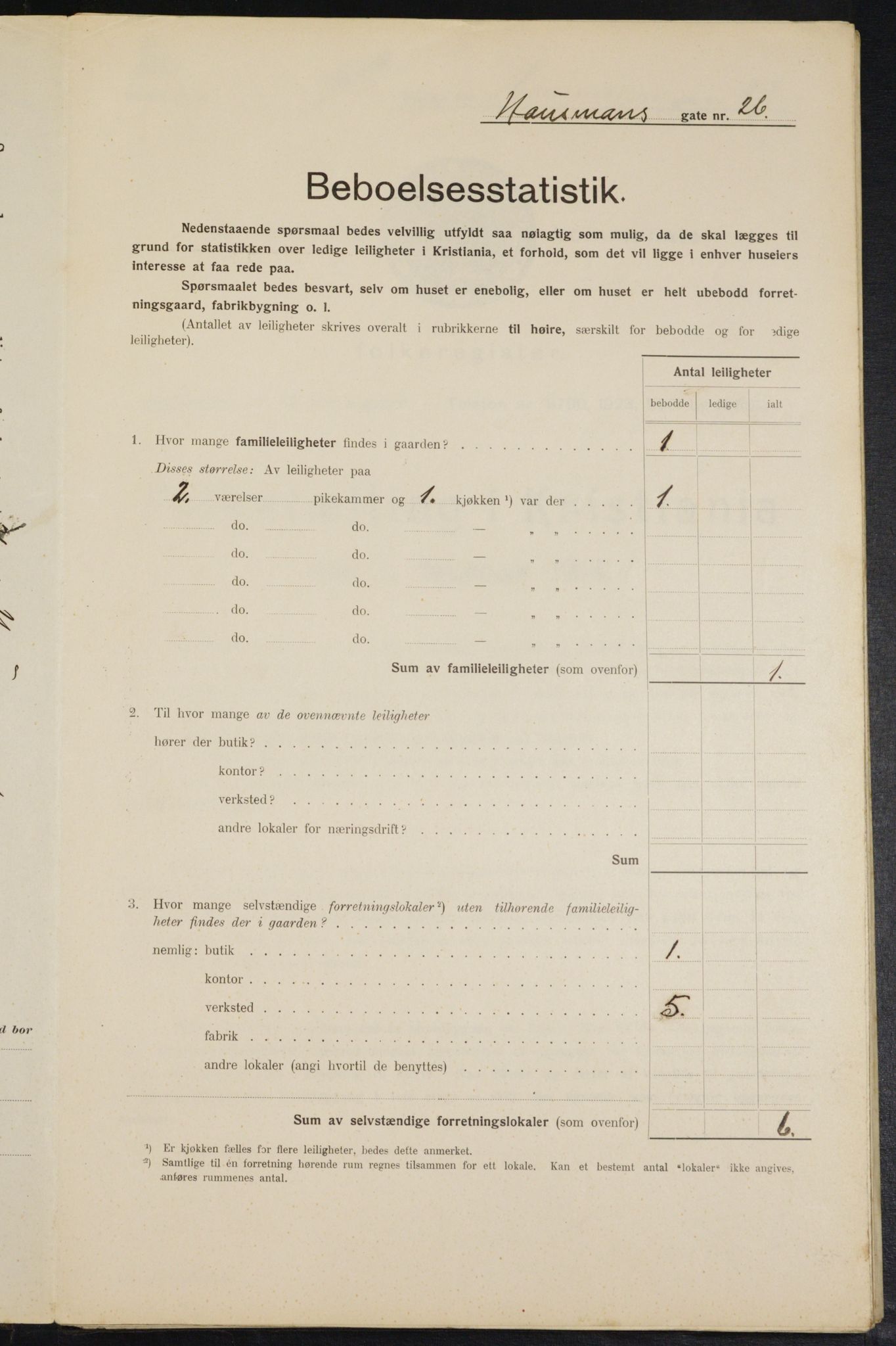 OBA, Kommunal folketelling 1.2.1914 for Kristiania, 1914, s. 35253